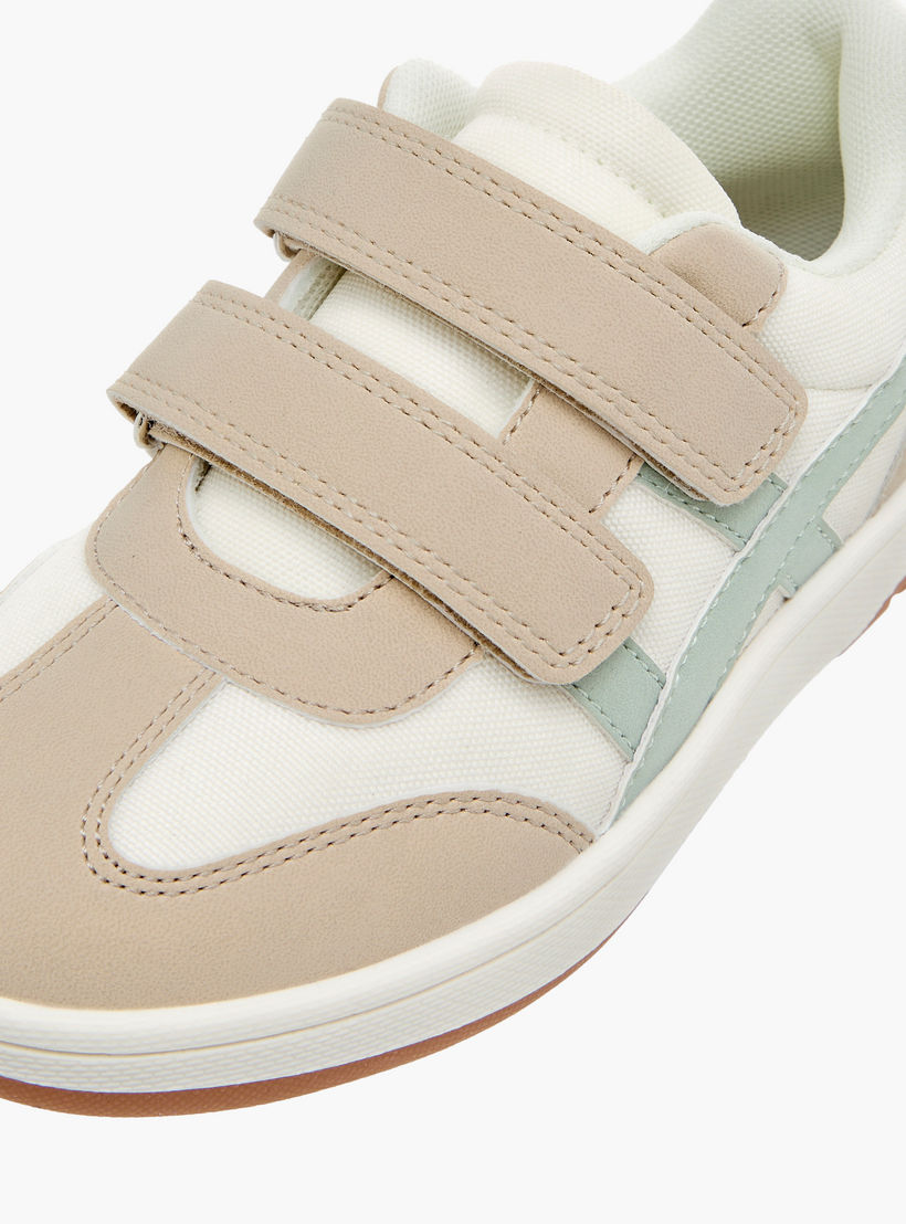 Juniors Panelled Sneakers with Hook and Loop Closure-boys-shoes-sneakers-image-5
