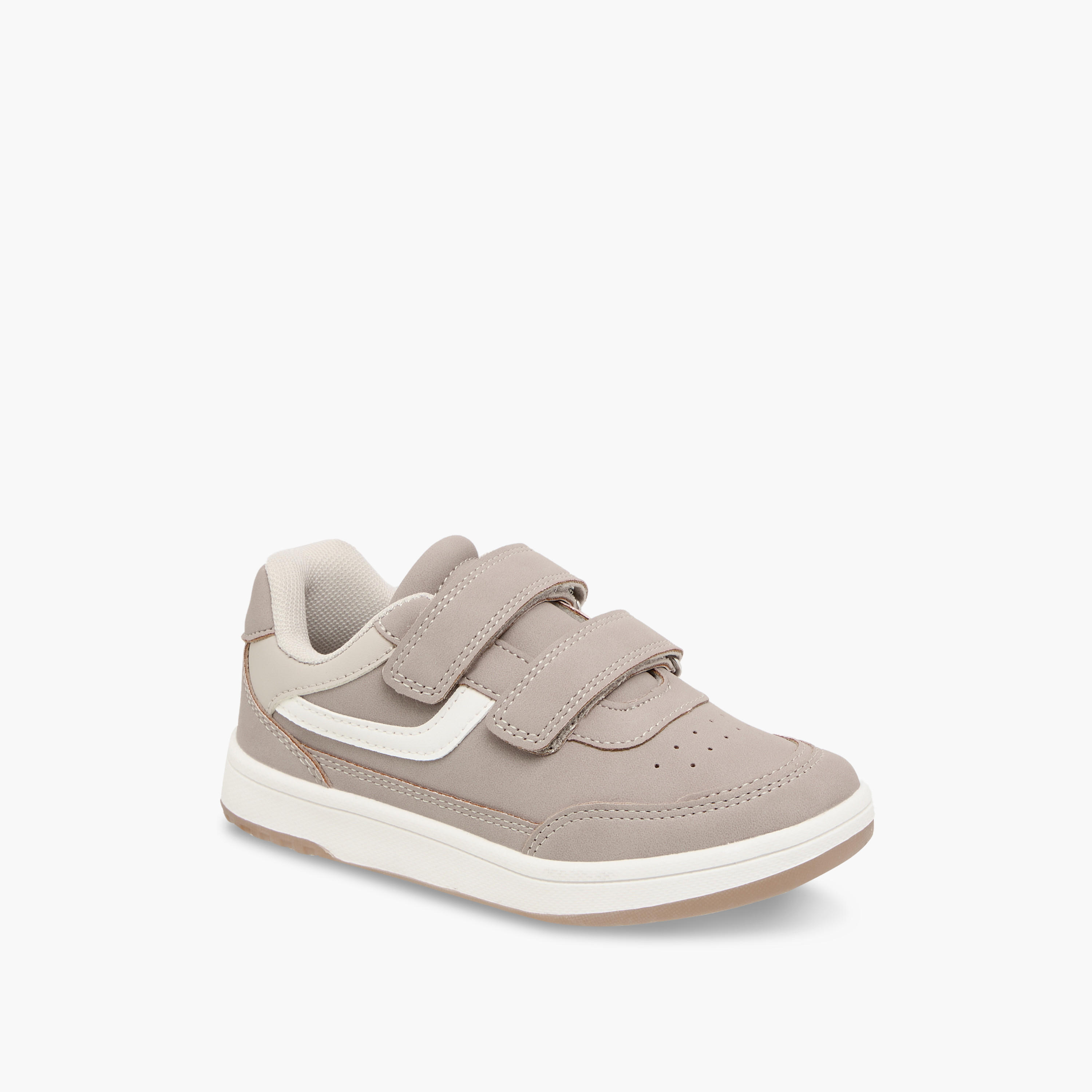 Juniors Panelled Sneakers with Hook and Loop Closure-boys-shoes-sneakers-image-2