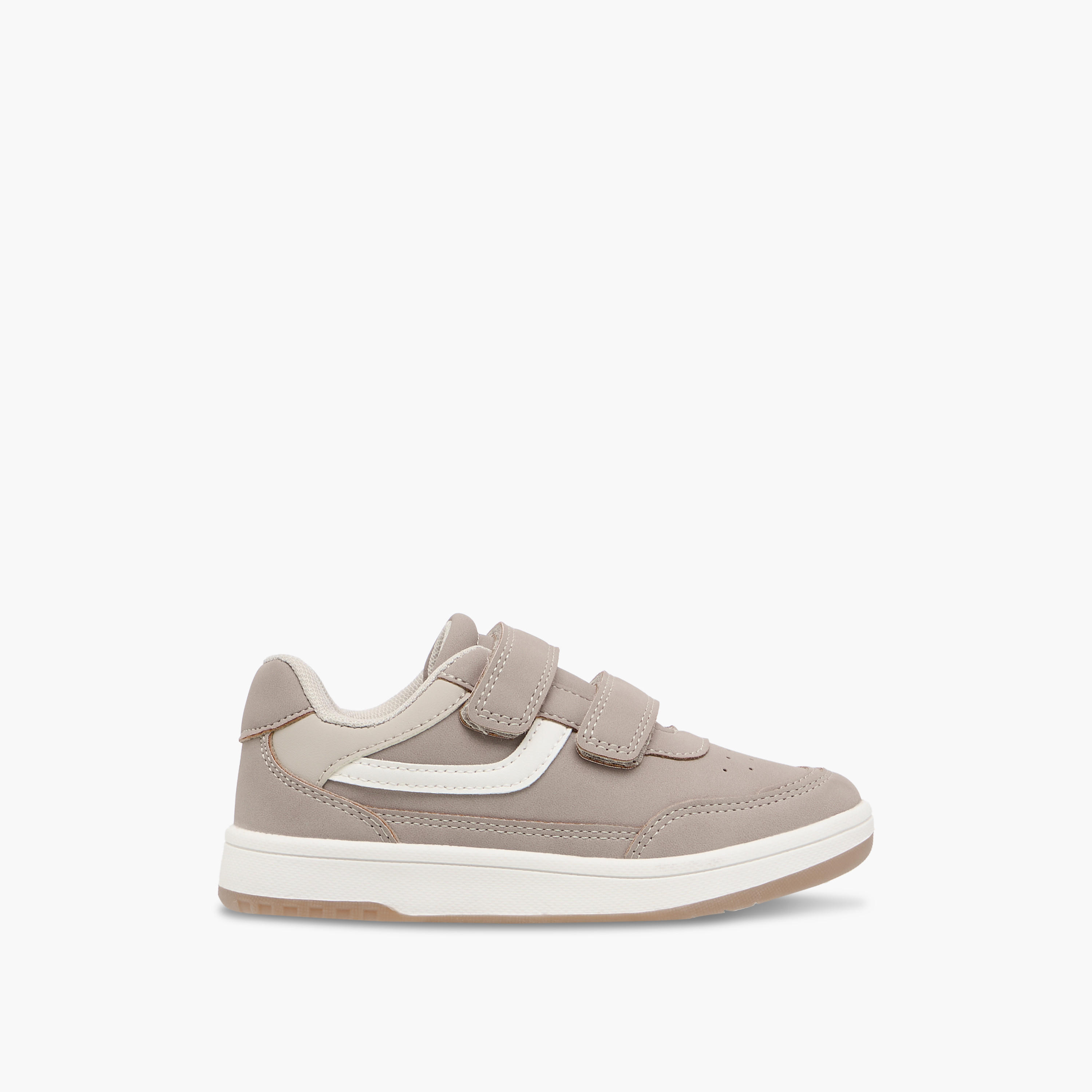 Juniors Panelled Sneakers with Hook and Loop Closure-boys-shoes-sneakers-image-3