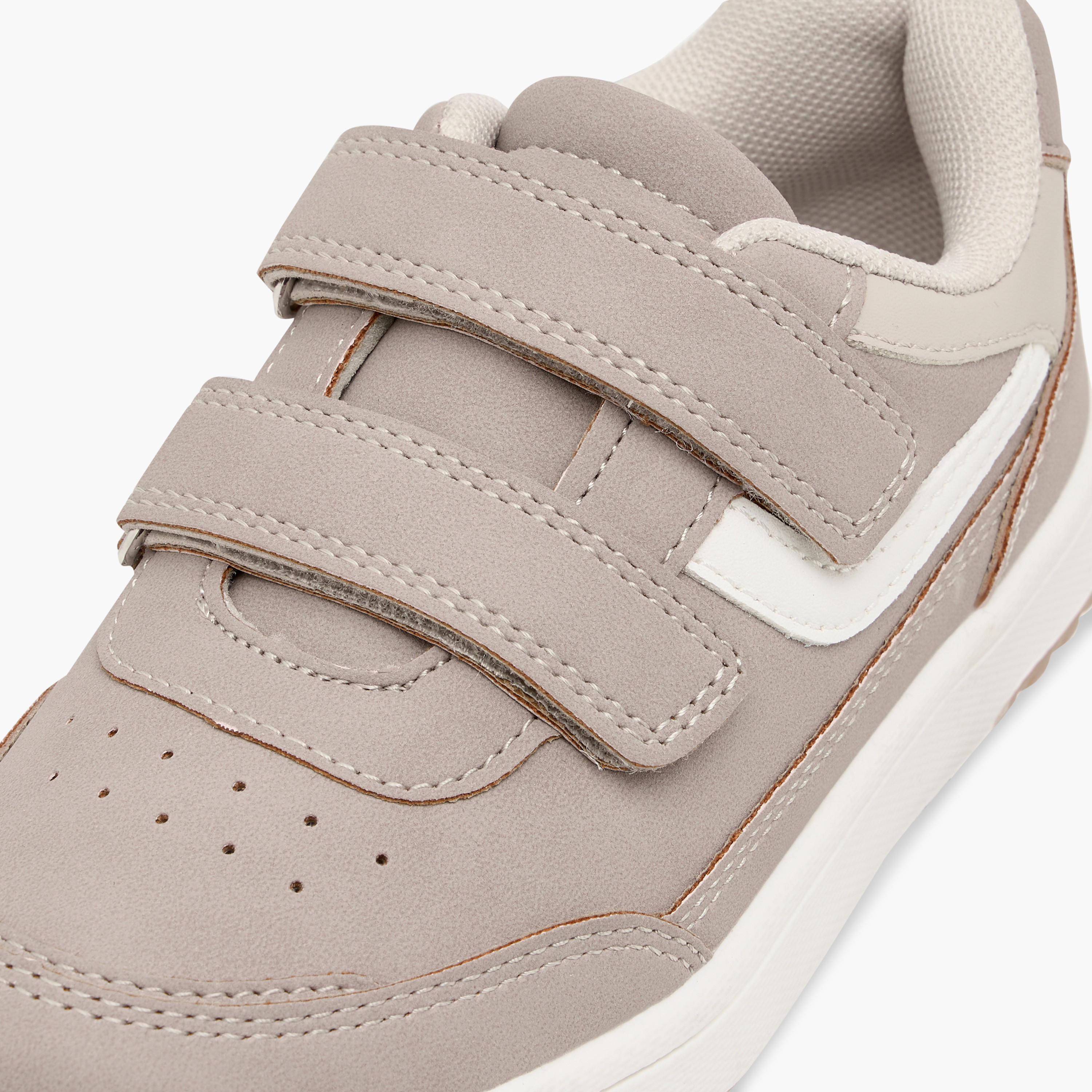 Juniors Panelled Sneakers with Hook and Loop Closure-boys-shoes-sneakers-image-4