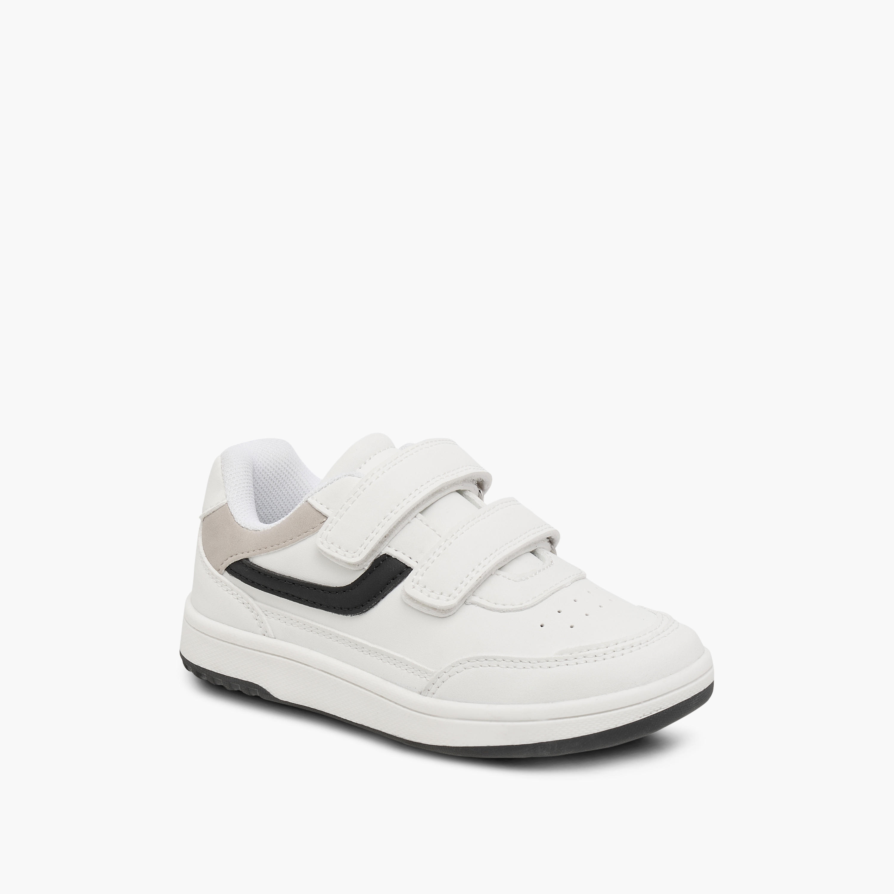 Juniors Panelled Sneakers with Hook and Loop Closure-boys-shoes-sneakers-image-2