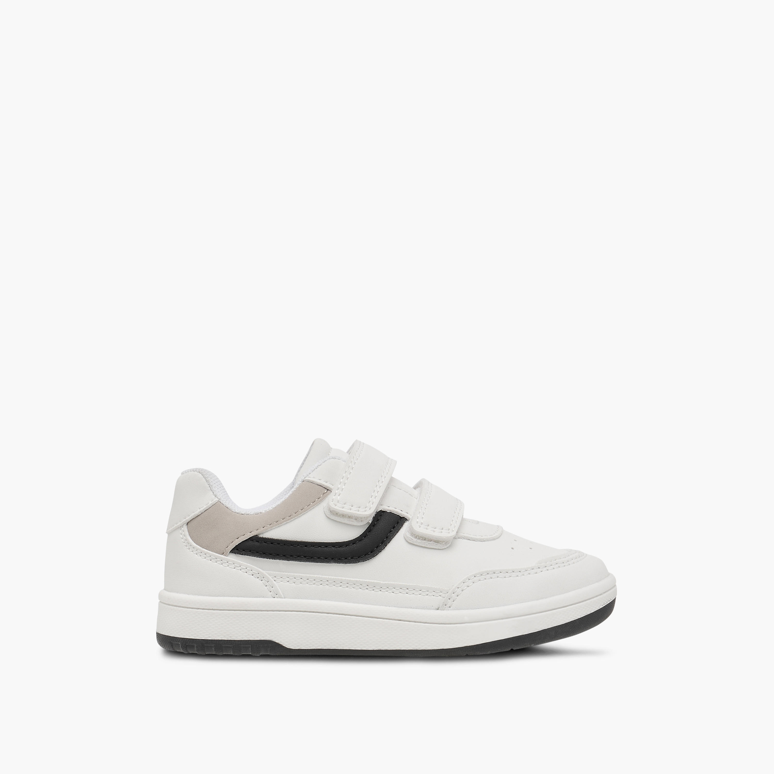 Juniors Panelled Sneakers with Hook and Loop Closure-boys-shoes-sneakers-image-3
