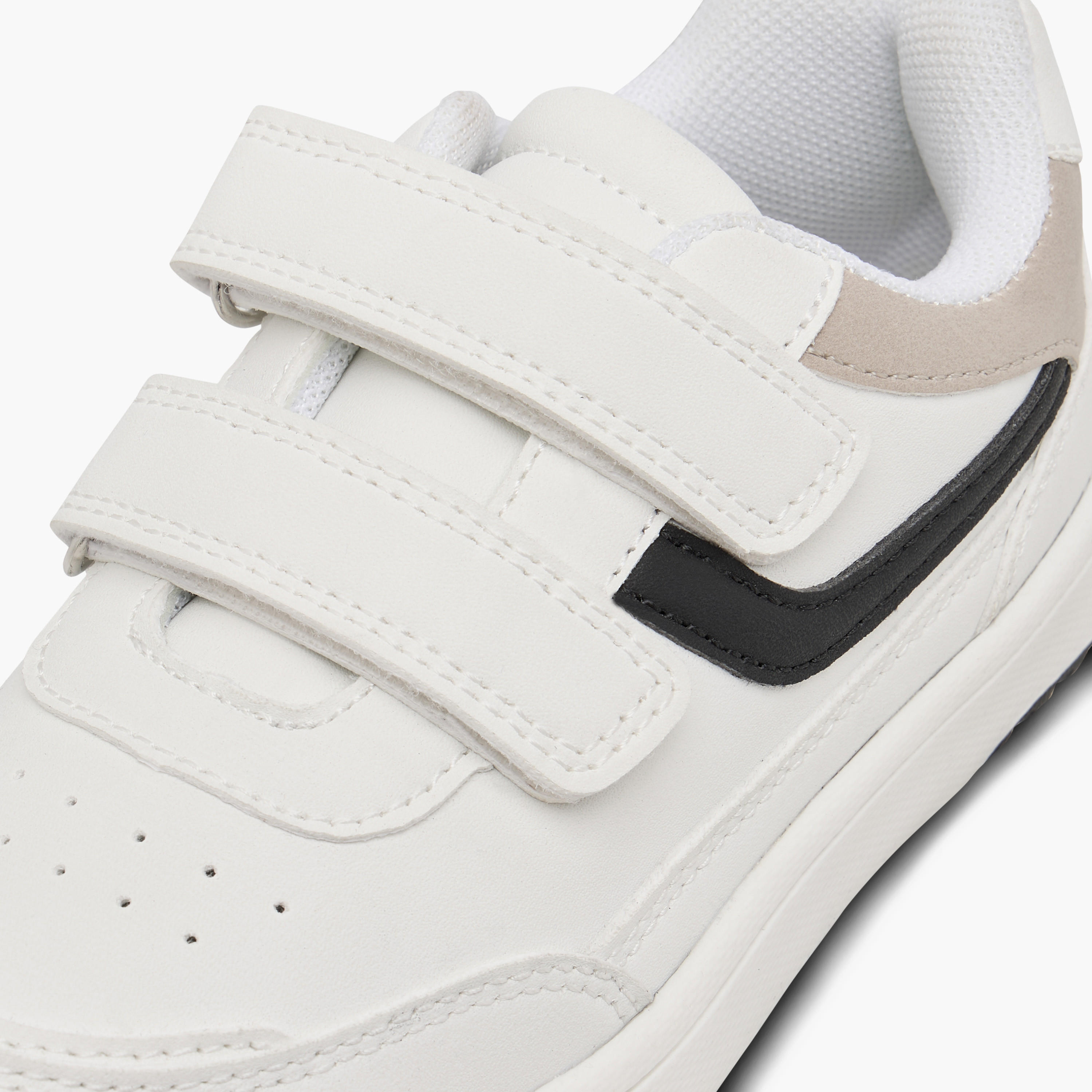 Juniors Panelled Sneakers with Hook and Loop Closure-boys-shoes-sneakers-image-4