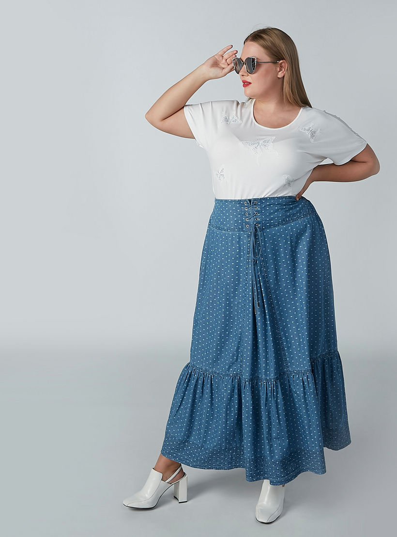 بلوزة مطرّزة بياقة مستديرة وأكمام متصلة-women-clothing-shirtsandblouses-blouses-image-1