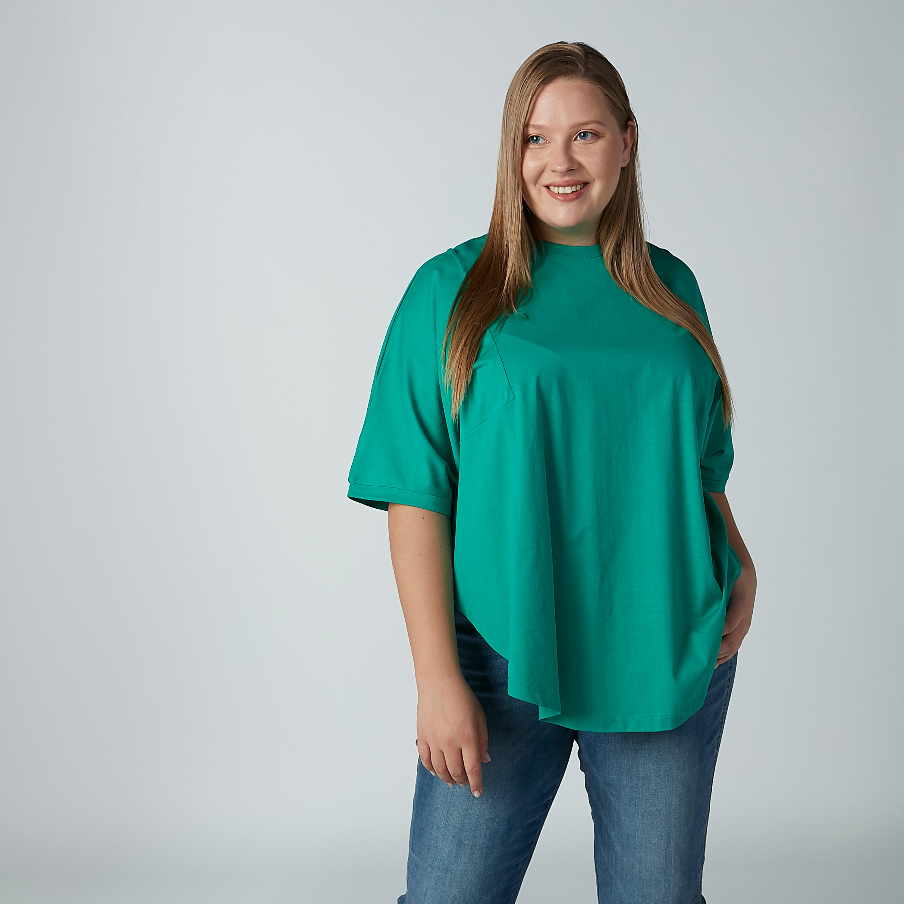 بلوزة سادة بياقة ضيقة وأكمام قصيرة-women-clothing-shirtsandblouses-blouses-image-4