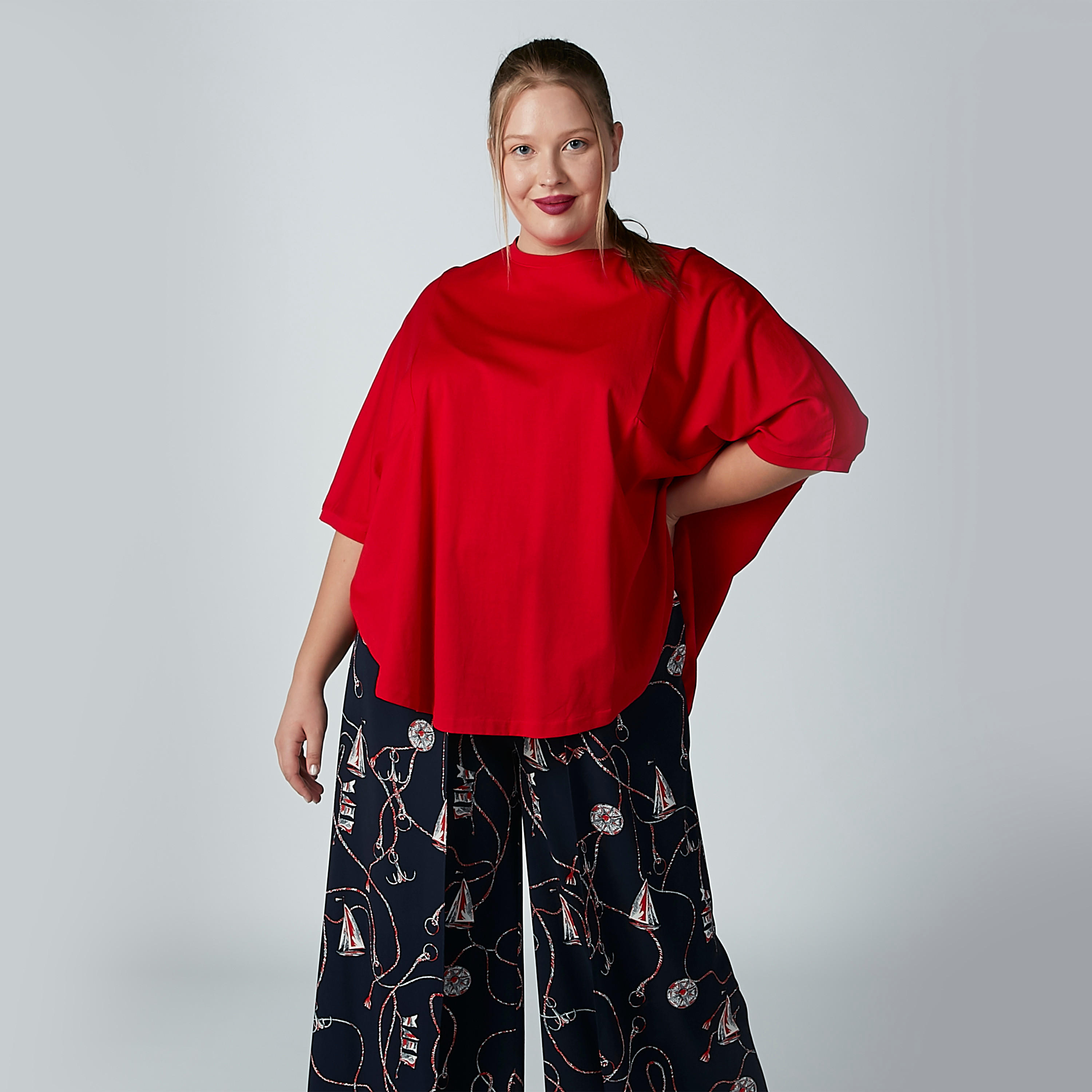 Solid Top with Crew Neck and Short Sleeves-women-clothing-shirtsandblouses-blouses-image-11