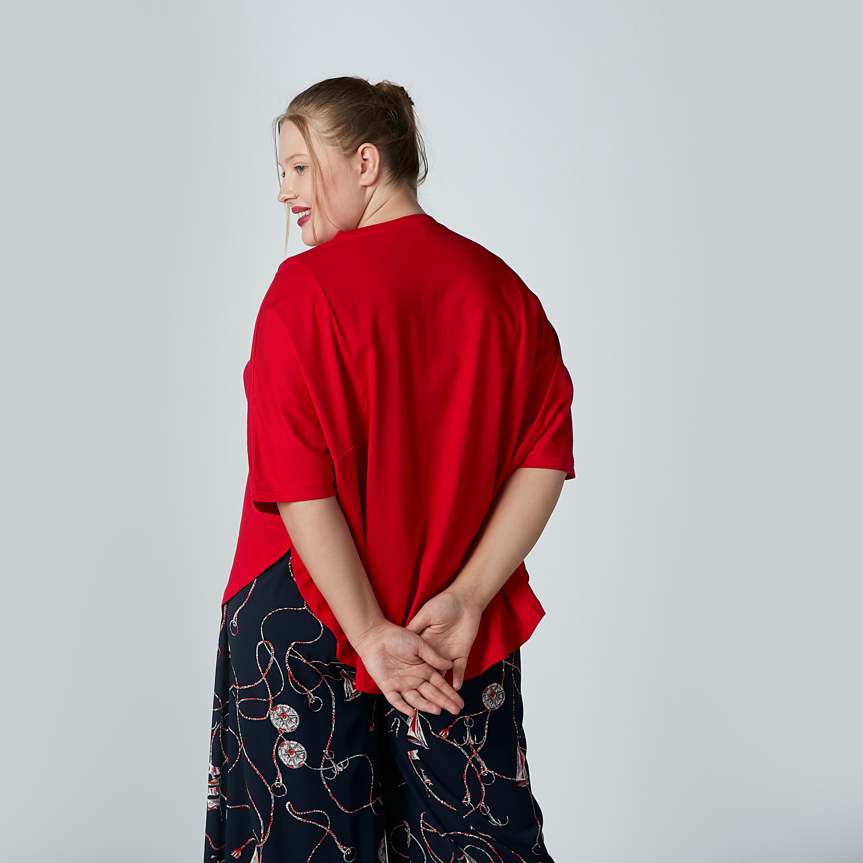 Solid Top with Crew Neck and Short Sleeves-women-clothing-shirtsandblouses-blouses-image-12