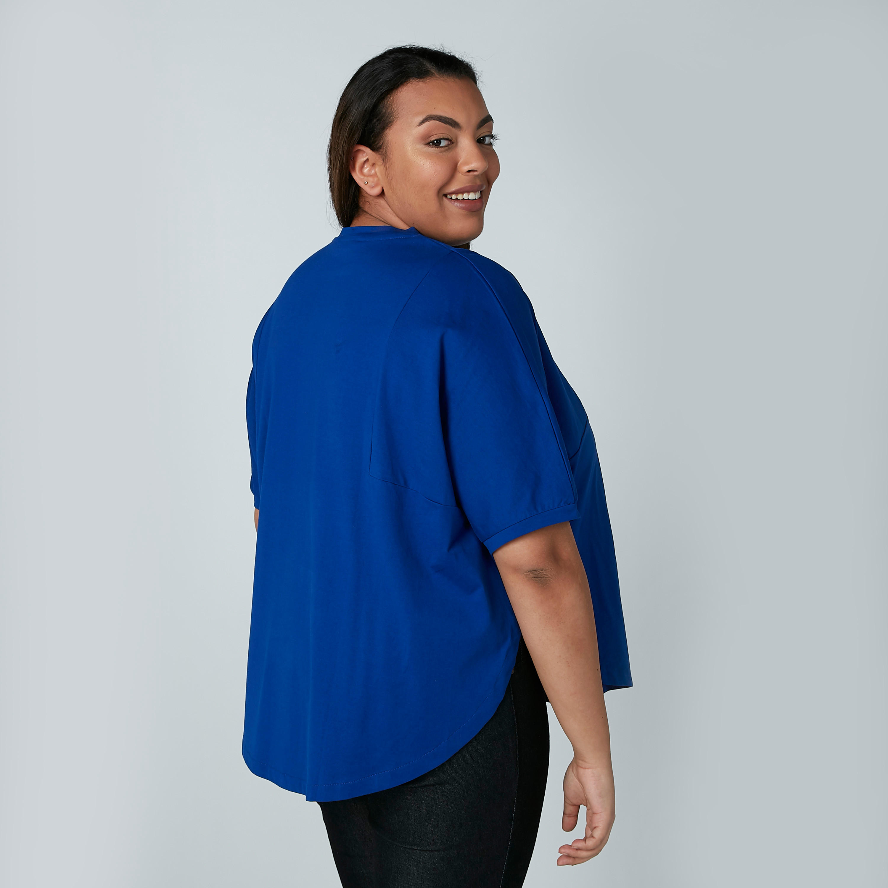 Solid Top with Crew Neck and Short Sleeves-women-clothing-shirtsandblouses-blouses-image-15