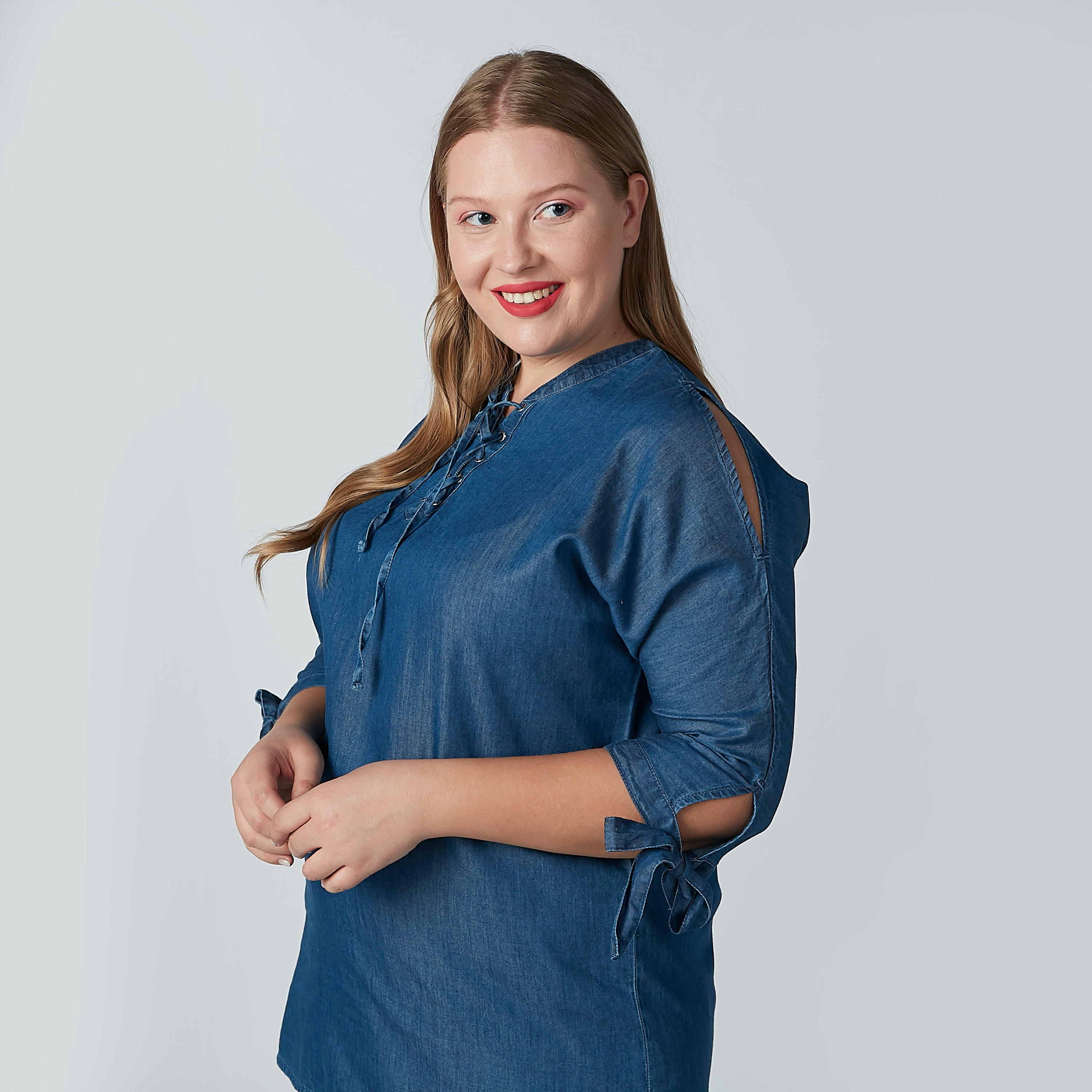 Plain Cold Shoulder Top with Tie Ups-women-clothing-shirtsandblouses-blouses-image-2