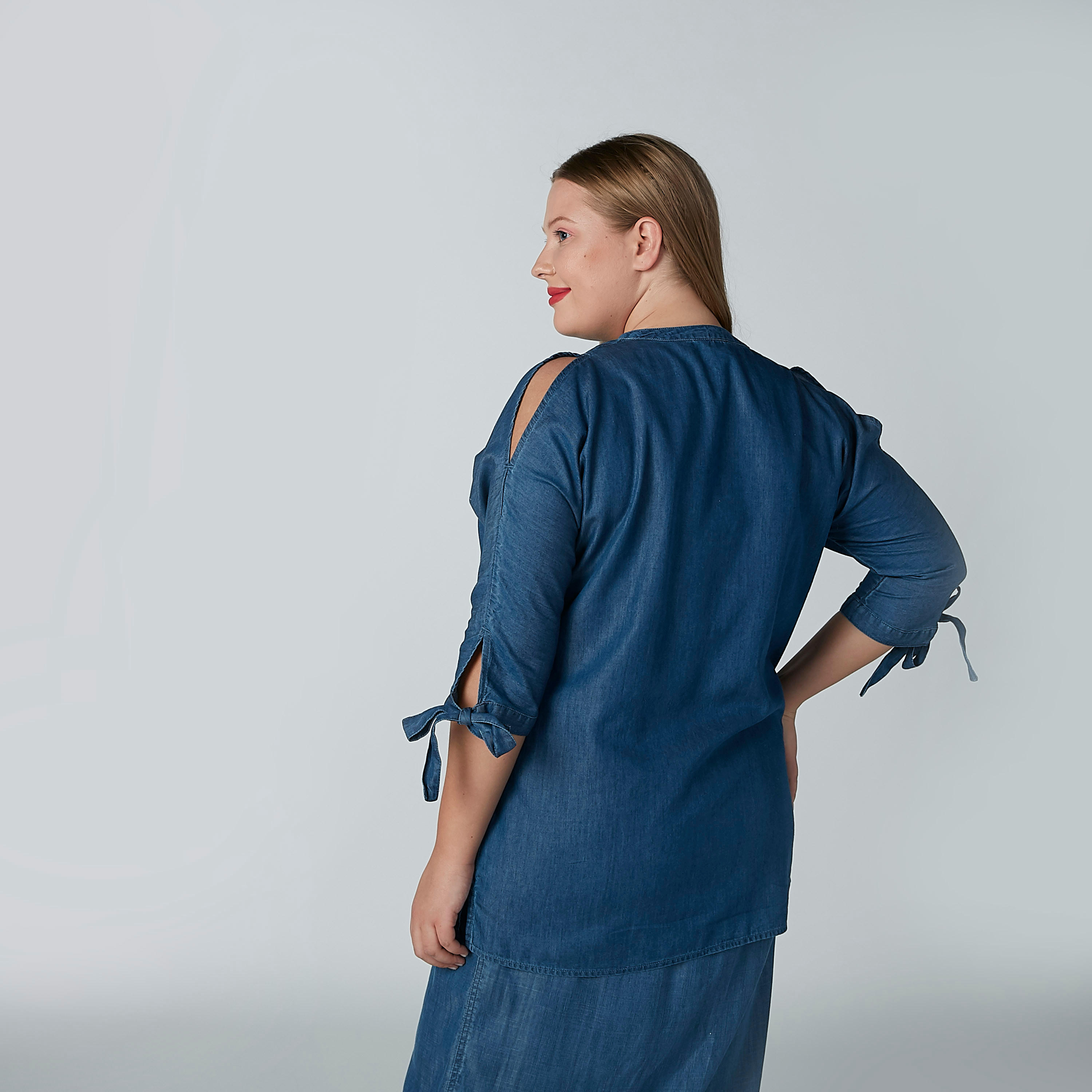 Plain Cold Shoulder Top with Tie Ups-women-clothing-shirtsandblouses-blouses-image-3