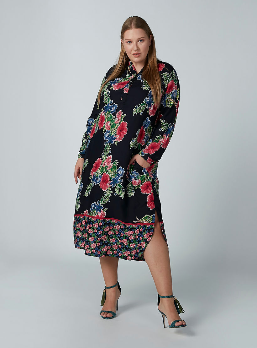 تونيك بأكمام طويلة وجيوب مع طبعات زهرية-women-clothing-shirtsandblouses-blouses-image-3