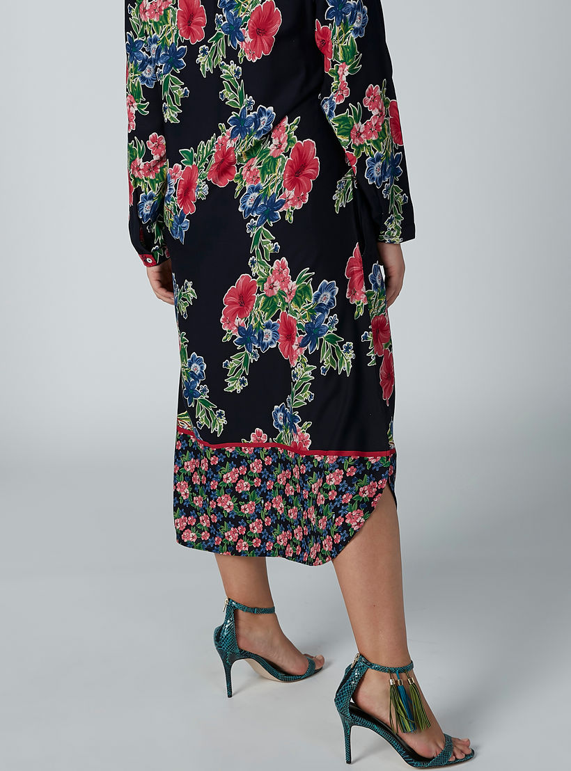 تونيك بأكمام طويلة وجيوب مع طبعات زهرية-women-clothing-shirtsandblouses-blouses-image-4