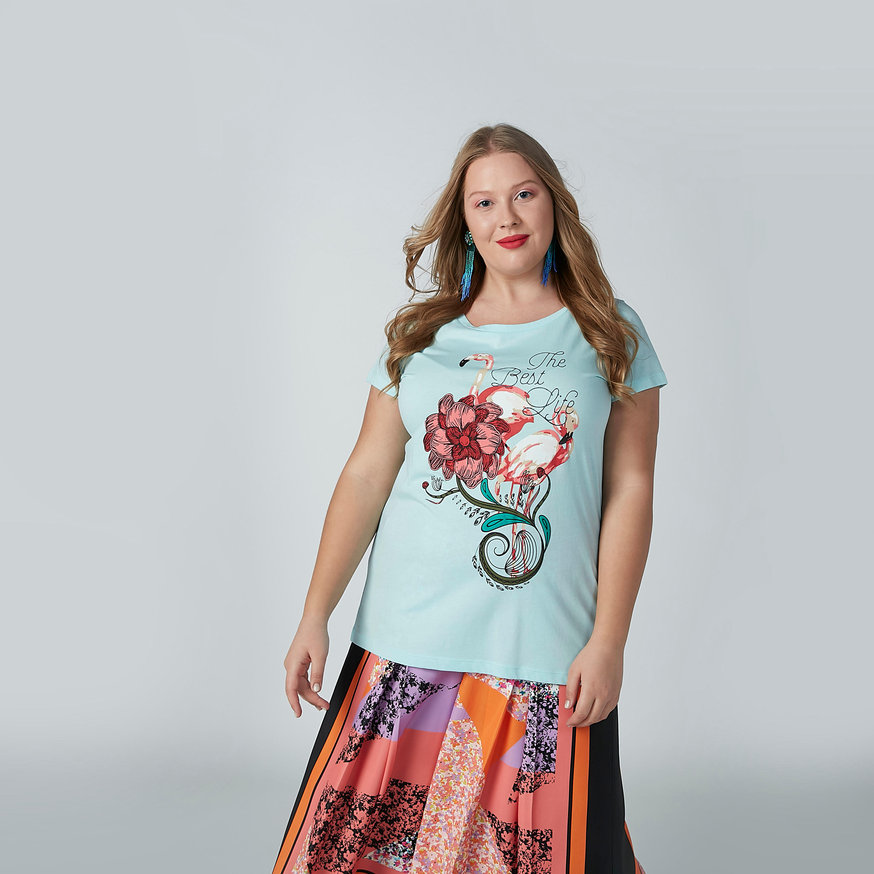 تيشيرت بياقة مستديرة وأكمام قصيرة وطبعات-women-clothing-tshirts-image-3