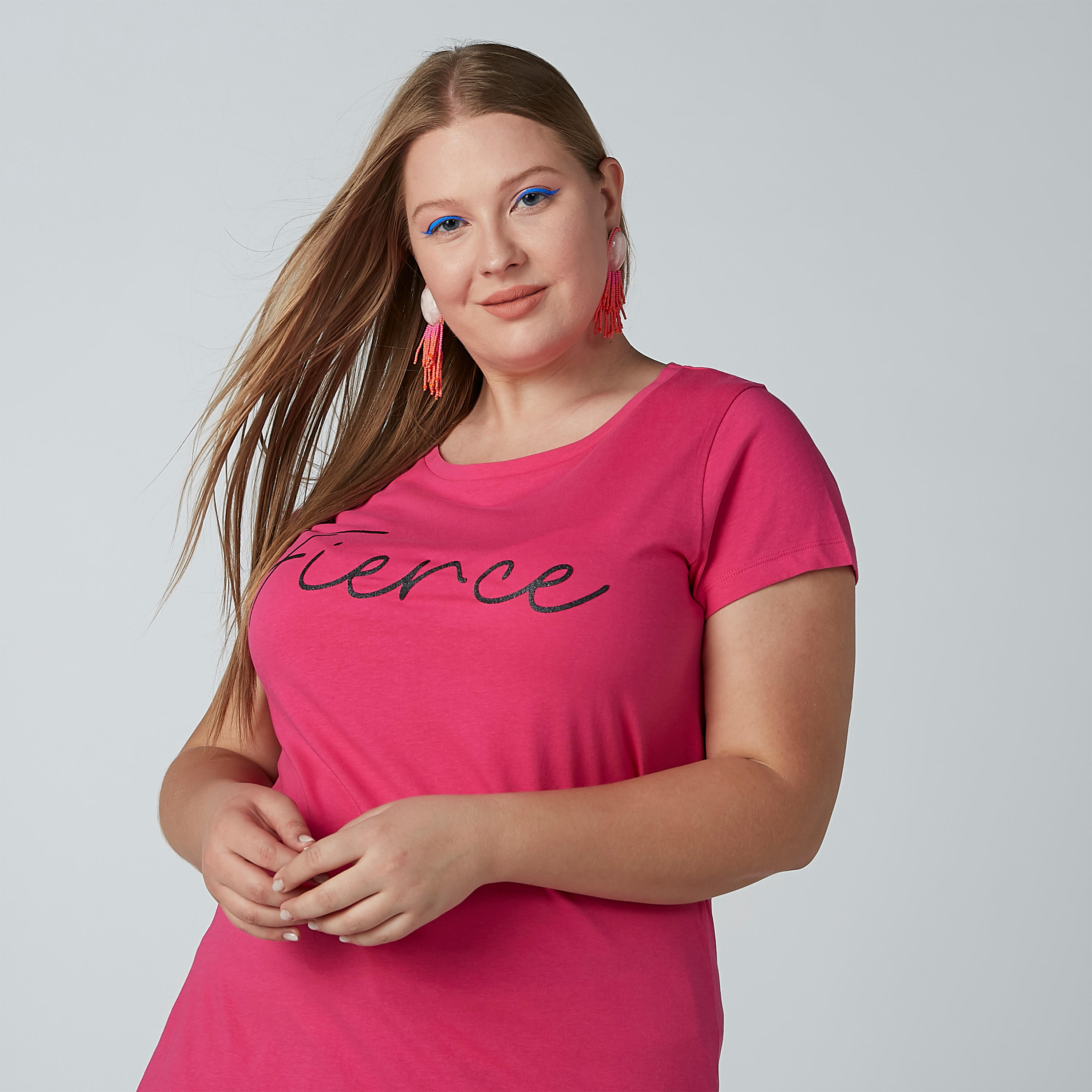 Printed T-shirt with Round Neck and Short Sleeves-women-clothing-tshirts-image-4