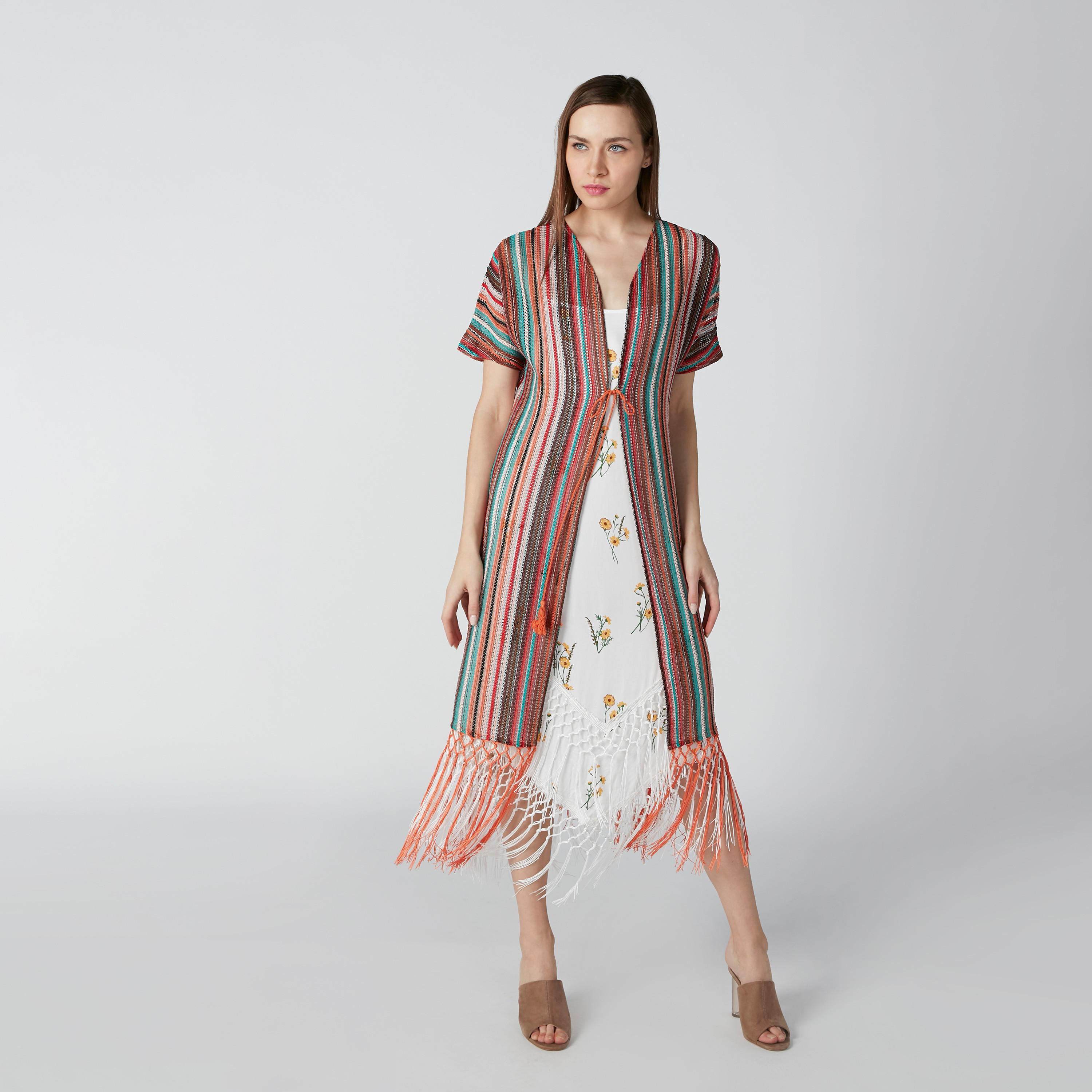 كارديجان طويل مقلّم بأربطة وشرّابات-women-winterwear-cardigansandjumpers-cardigans-image-1