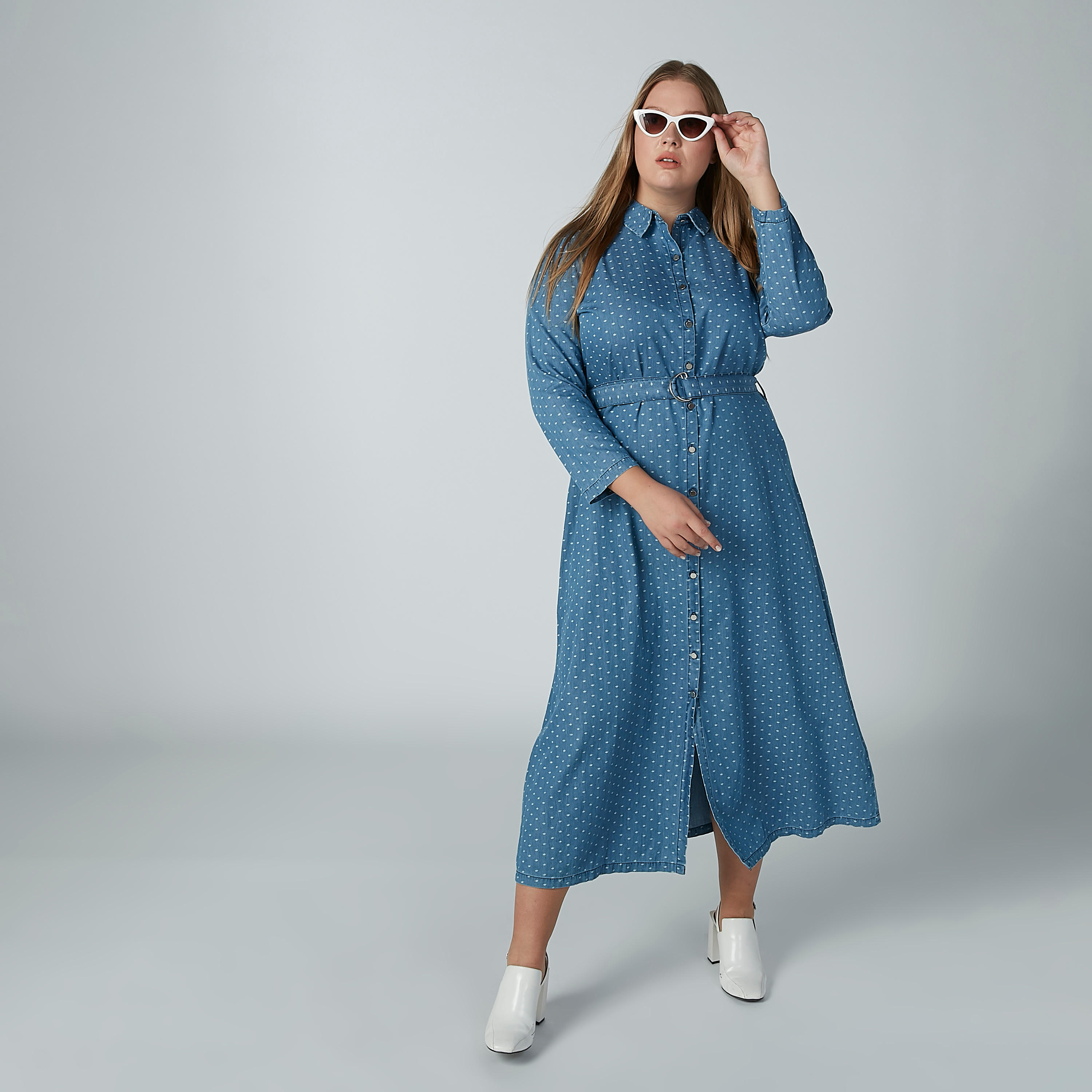فستان قميص مستدام طويل بأكمام طويلة وطبعات-women-clothing-dresses-image-1