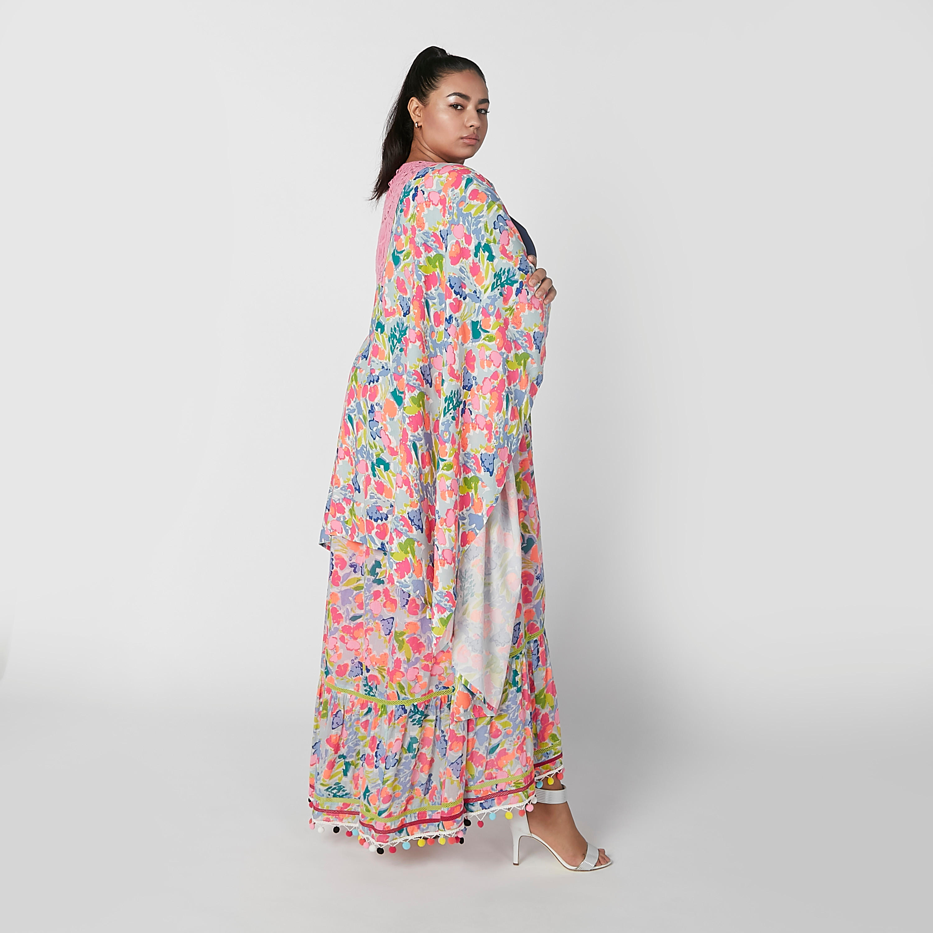 Printed Cardigan with Flared Sleeves-women-winterwear-cardigansandjumpers-cardigans-image-3