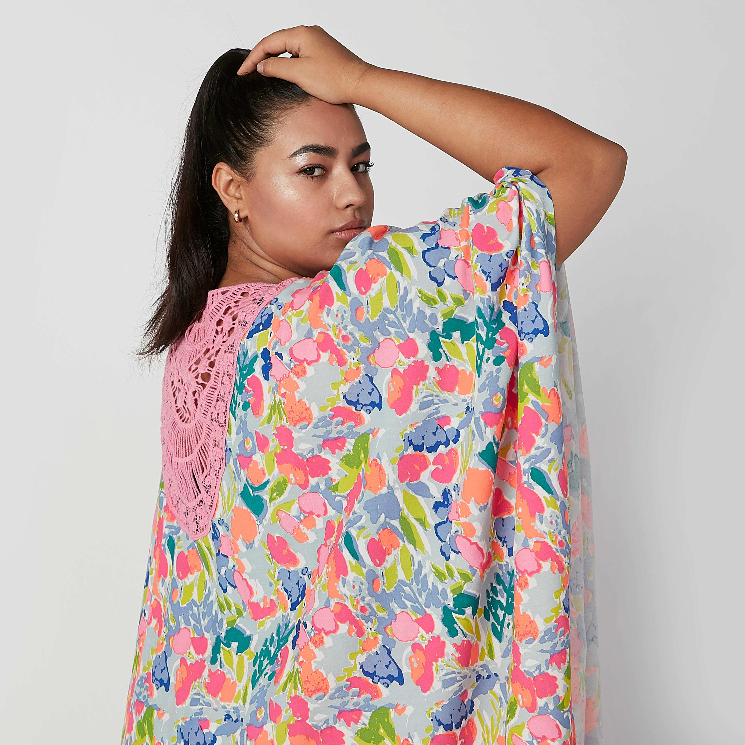Printed Cardigan with Flared Sleeves-women-winterwear-cardigansandjumpers-cardigans-image-4