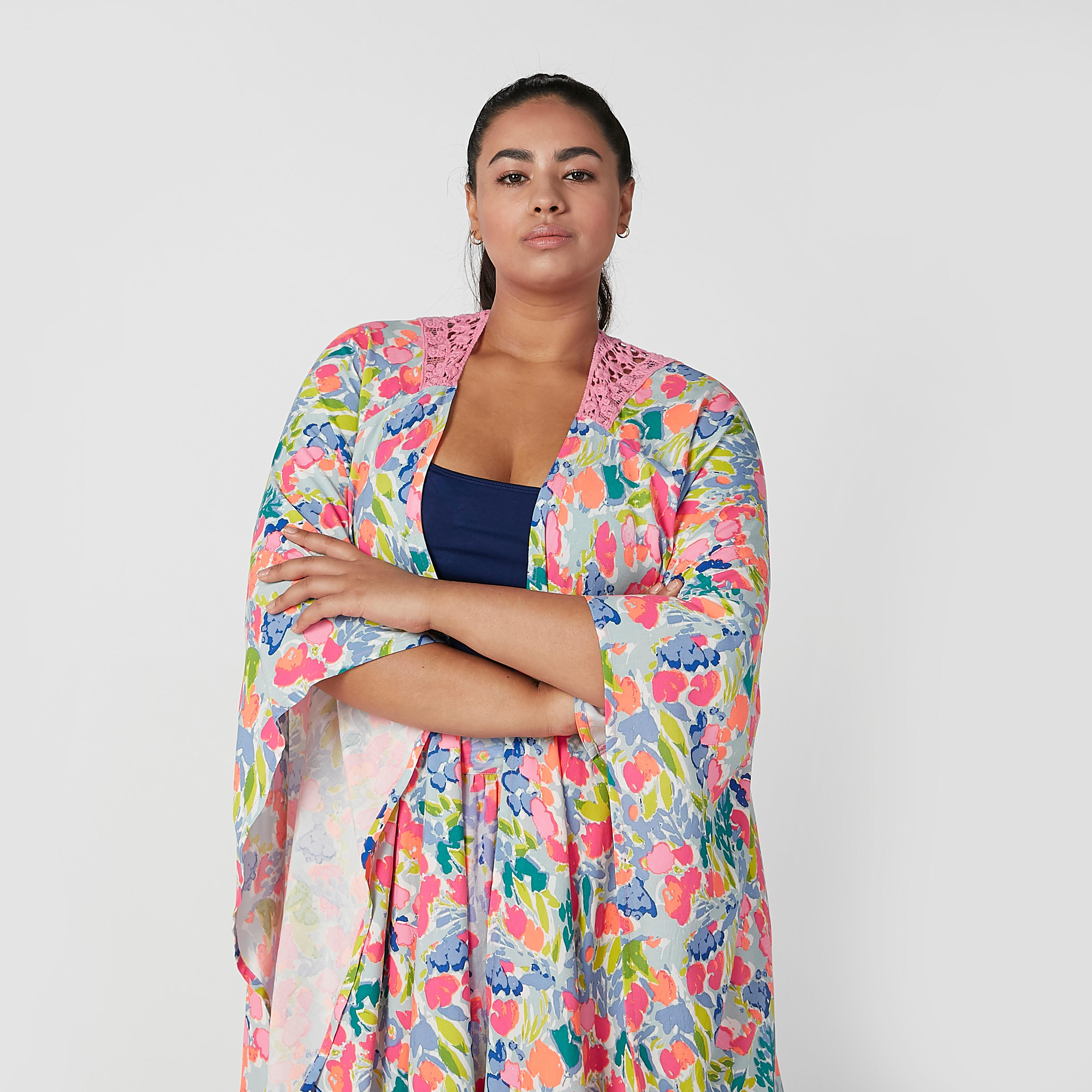 Printed Cardigan with Flared Sleeves-women-winterwear-cardigansandjumpers-cardigans-image-5