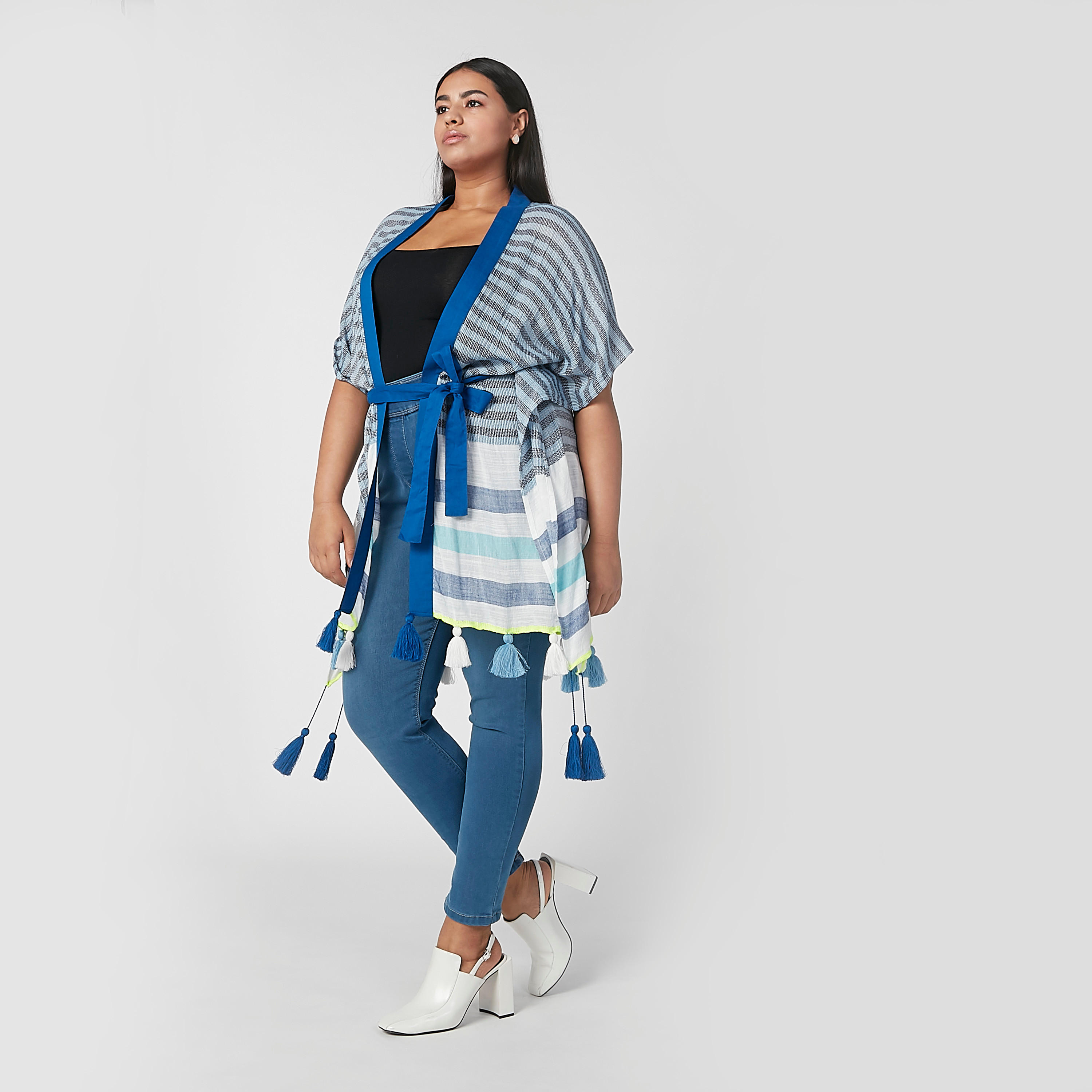 كارديجان مقلّم بأربطة وشرّابات-women-winterwear-cardigansandjumpers-cardigans-image-1