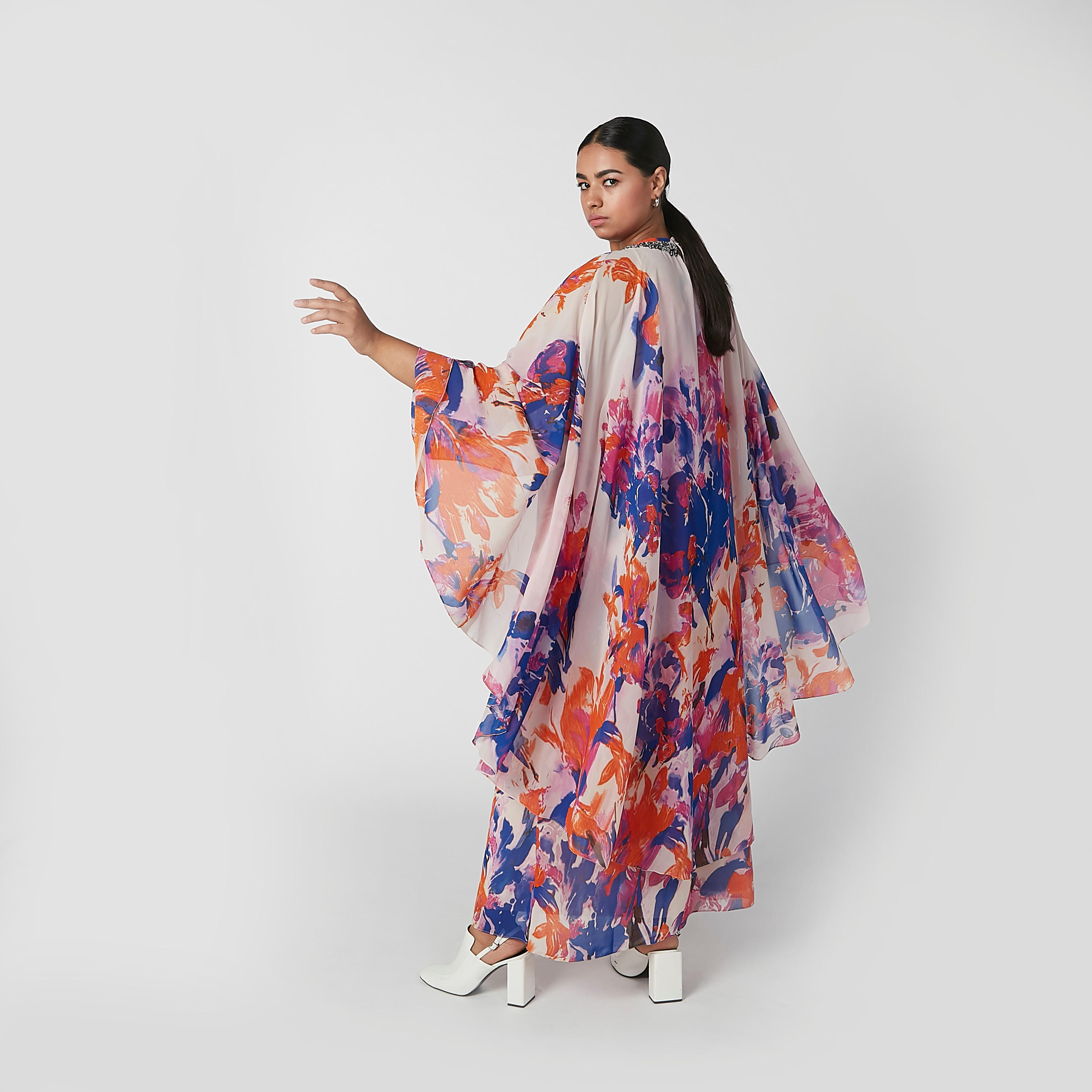 فستان قفطان طويل إيه لاين بأكمام واسعة وطبعات-women-clothing-dresses-image-4