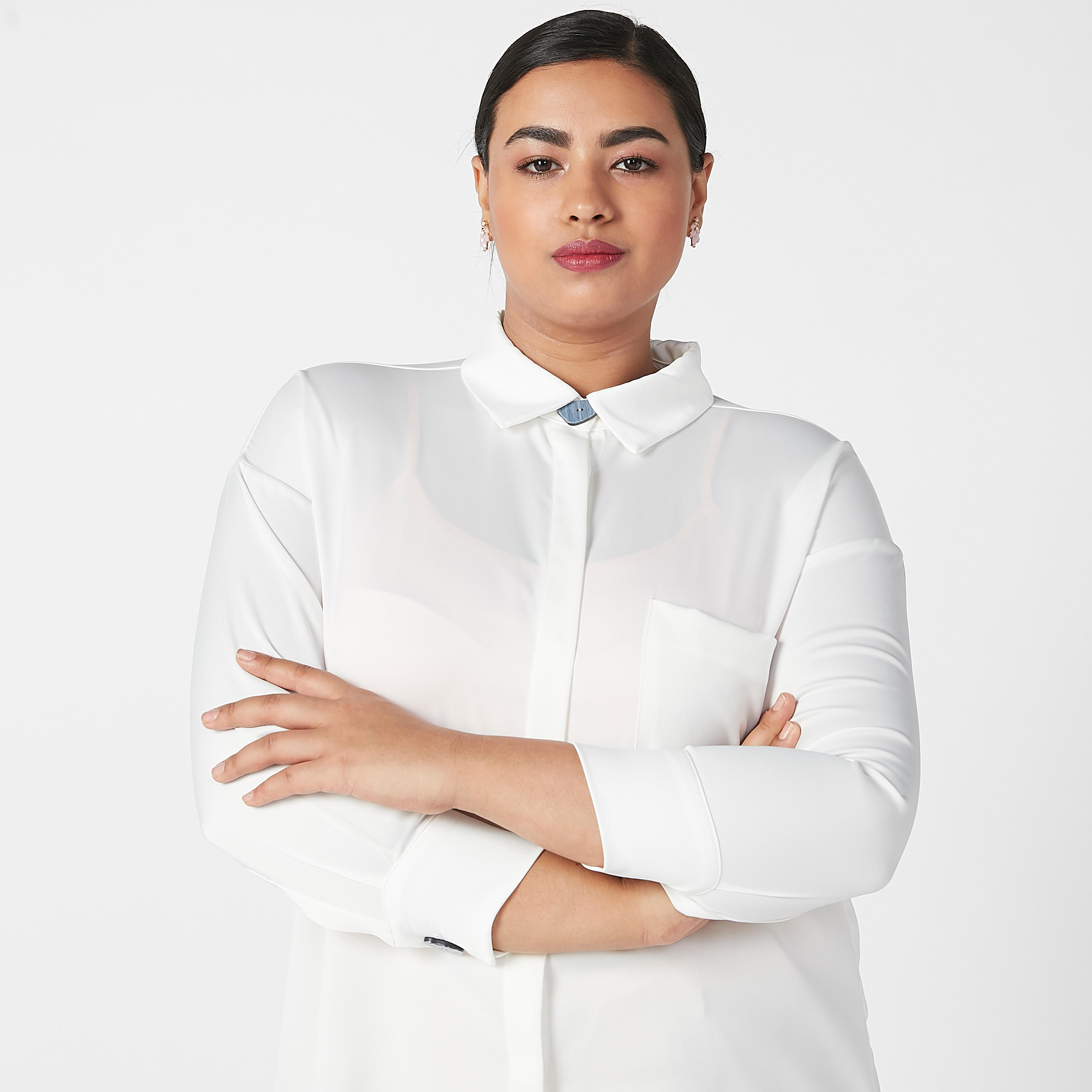 قميص سادة بأكمام طويلة وحواف غير مستوية-women-clothing-shirtsandblouses-blouses-image-3