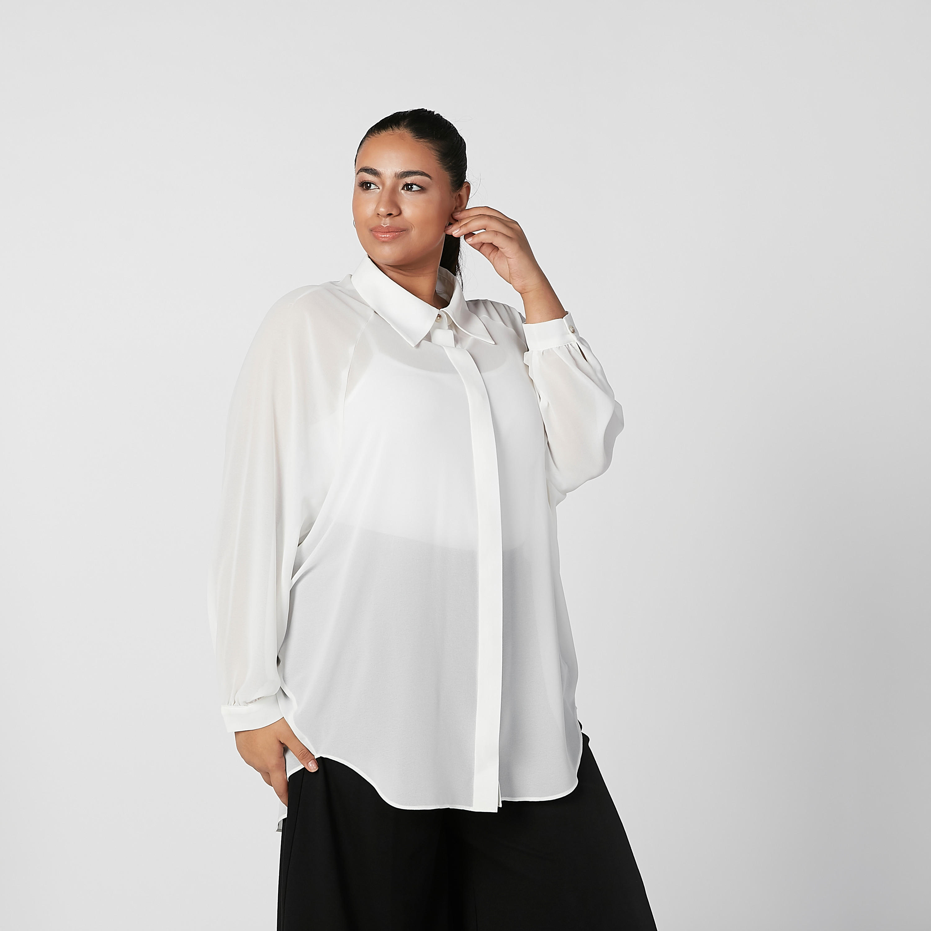 قميص سادة بأكمام طويلة وحواف غير مستوية-women-clothing-shirtsandblouses-blouses-image-3