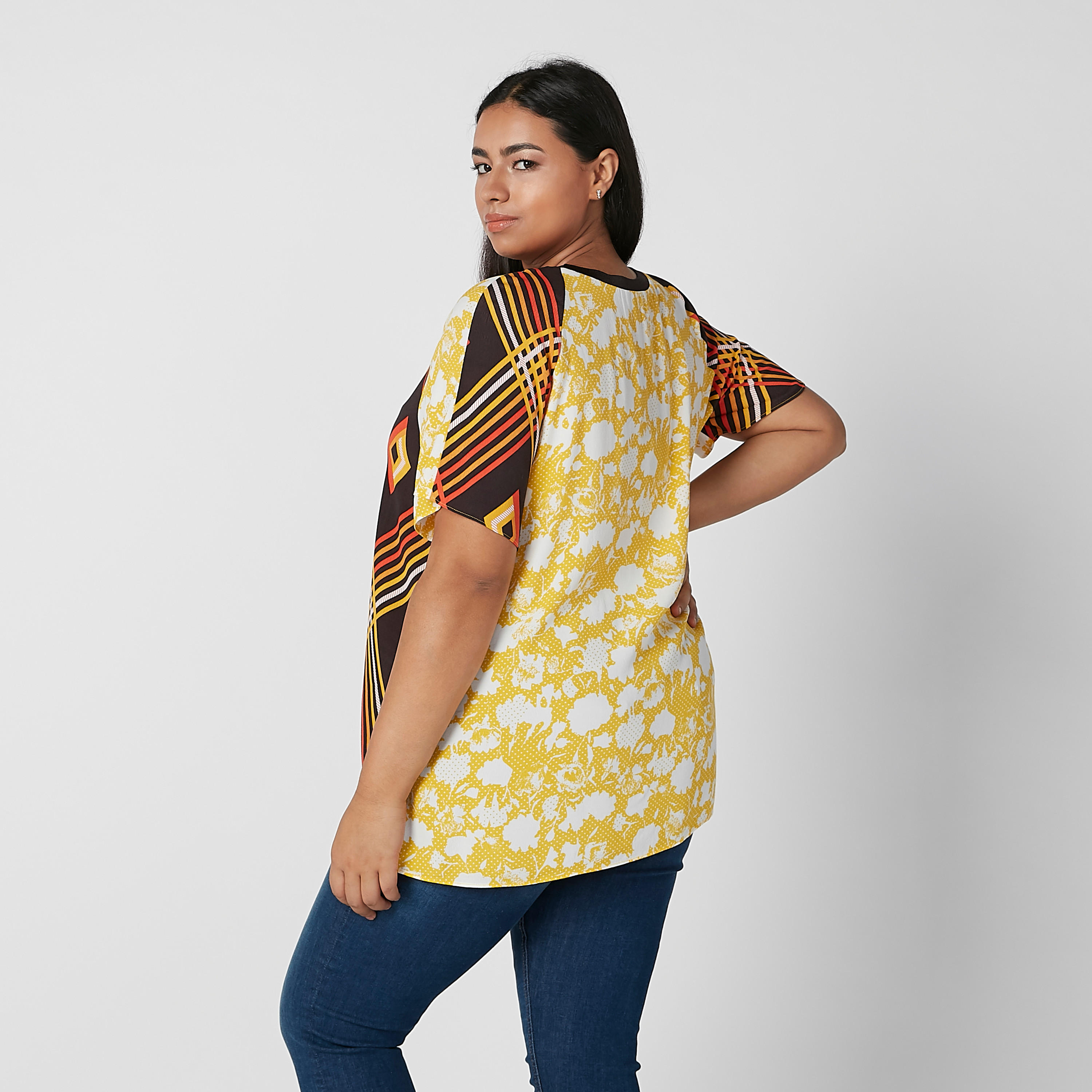 Printed Top with Round Neck and Raglan Sleeves-women-clothing-shirtsandblouses-blouses-image-4
