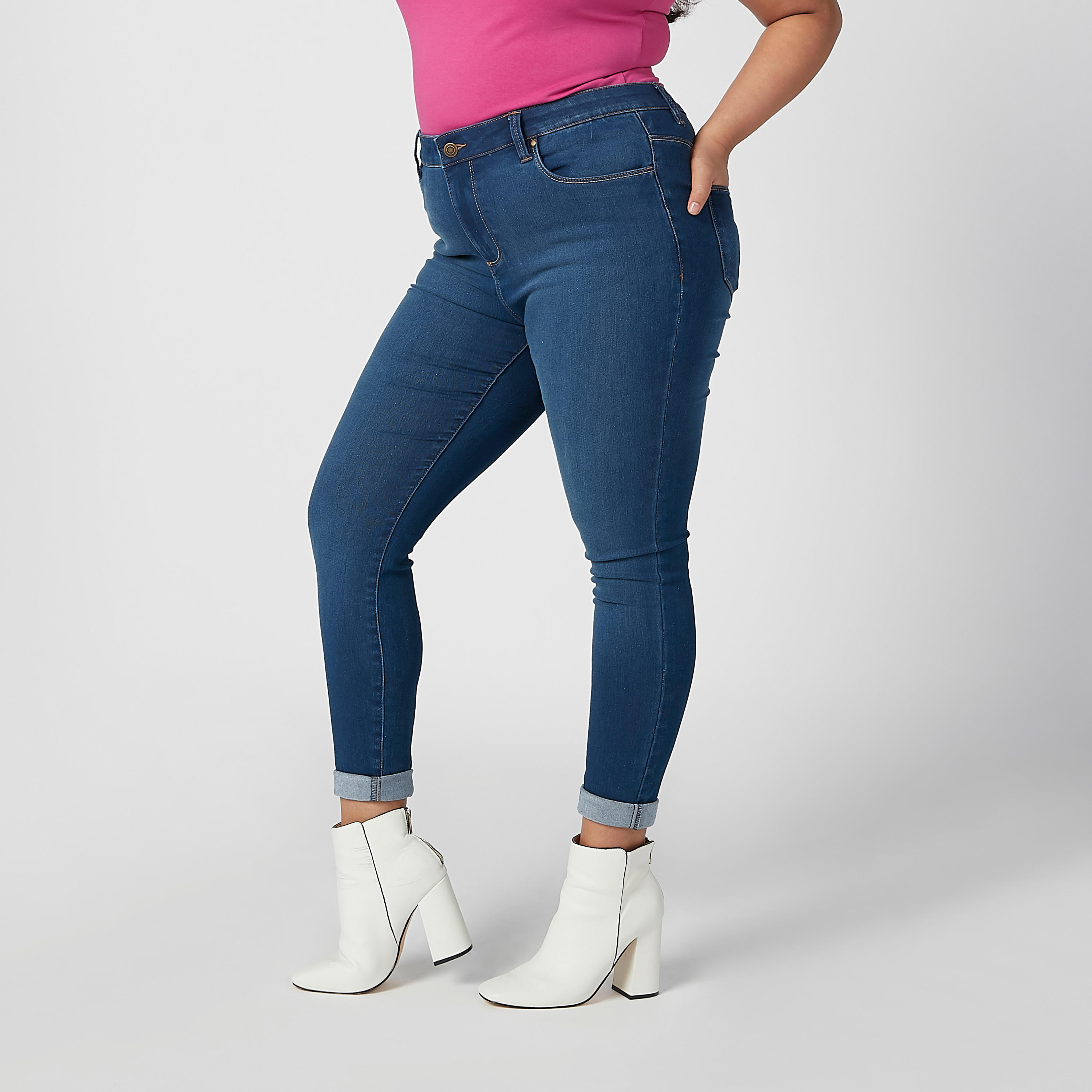 بنطلون جينز مستدام واسع بخصر مرن وجيوب -women-clothing-bottoms-jeans-image-1