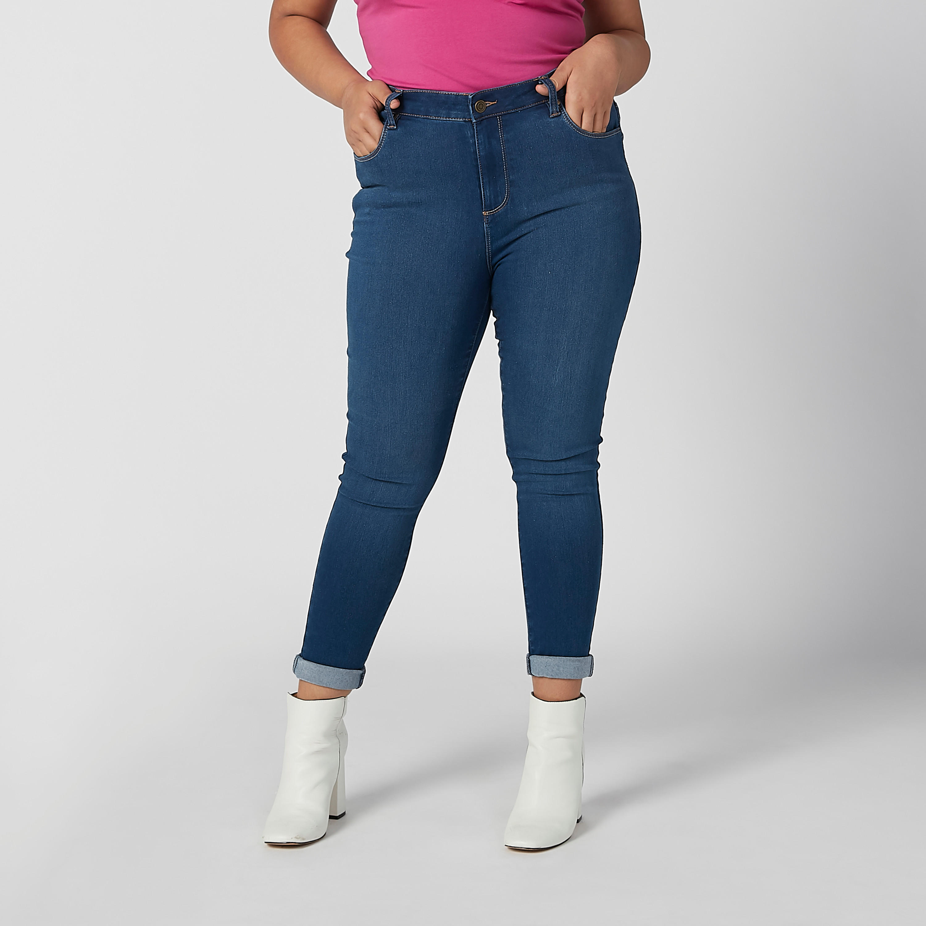 بنطلون جينز مستدام واسع بخصر مرن وجيوب -women-clothing-bottoms-jeans-image-3