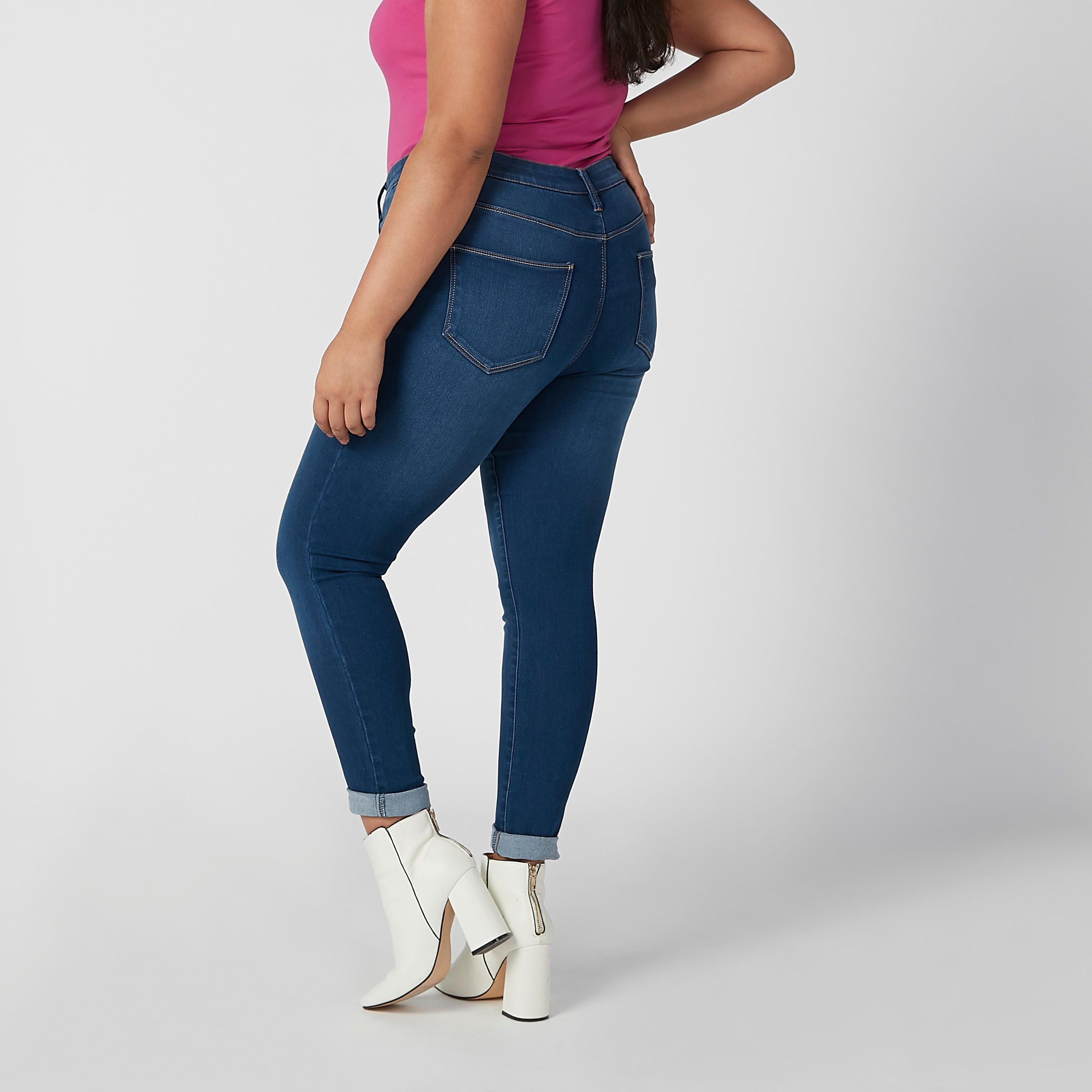 بنطلون جينز مستدام واسع بخصر مرن وجيوب -women-clothing-bottoms-jeans-image-4