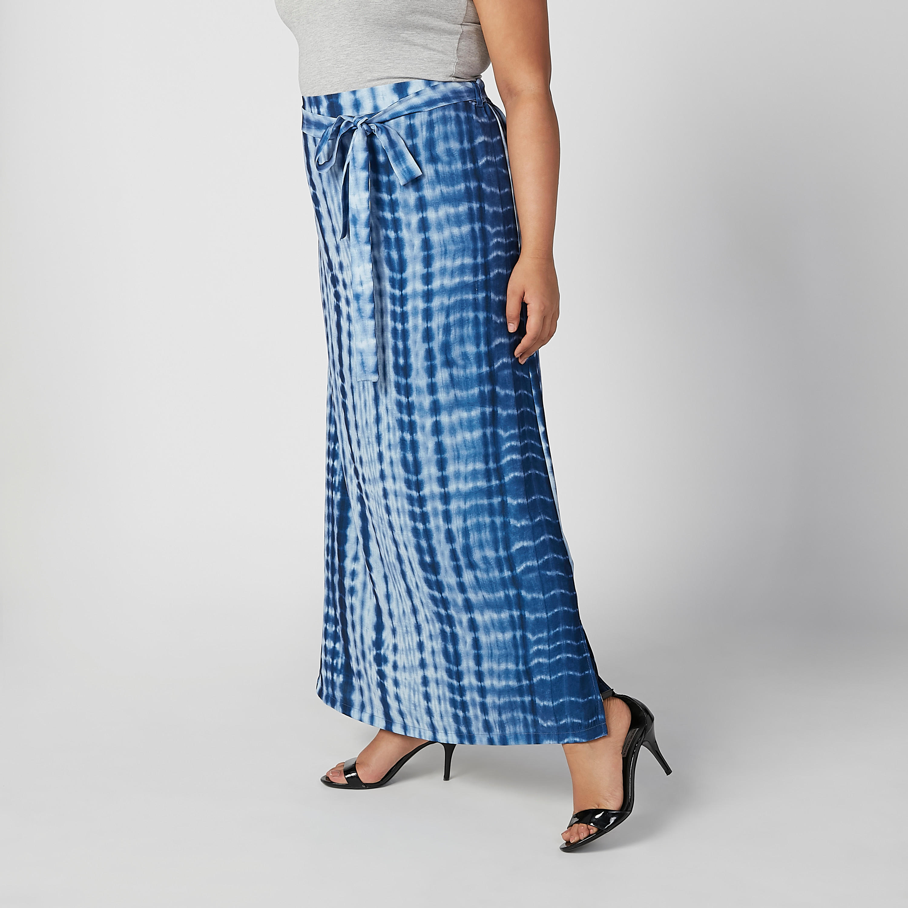 تنورة ماكسي إيه لاين بخصر مطّاطي وأربطة وطبعات-women-clothing-bottoms-skirts-image-3