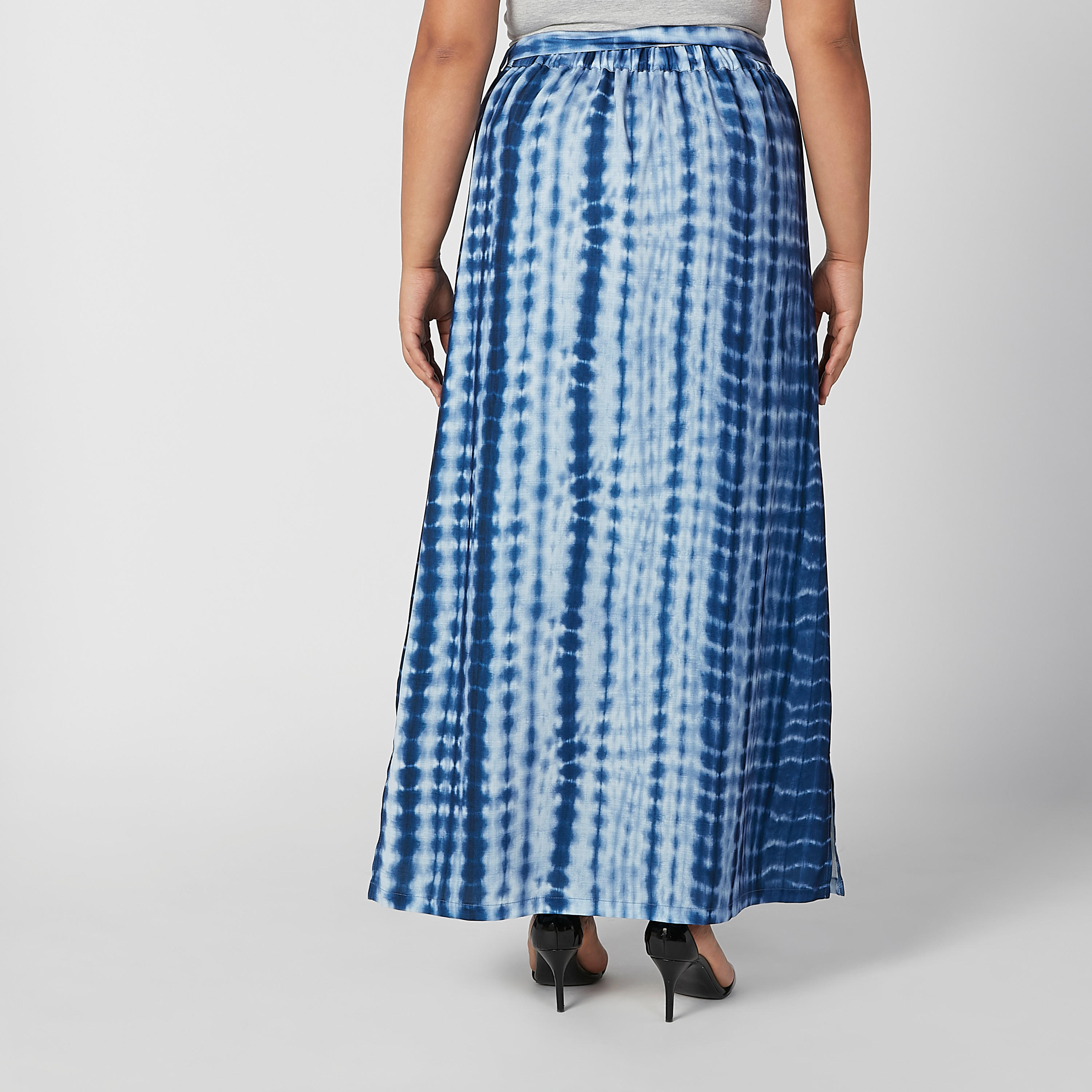 تنورة ماكسي إيه لاين بخصر مطّاطي وأربطة وطبعات-women-clothing-bottoms-skirts-image-4