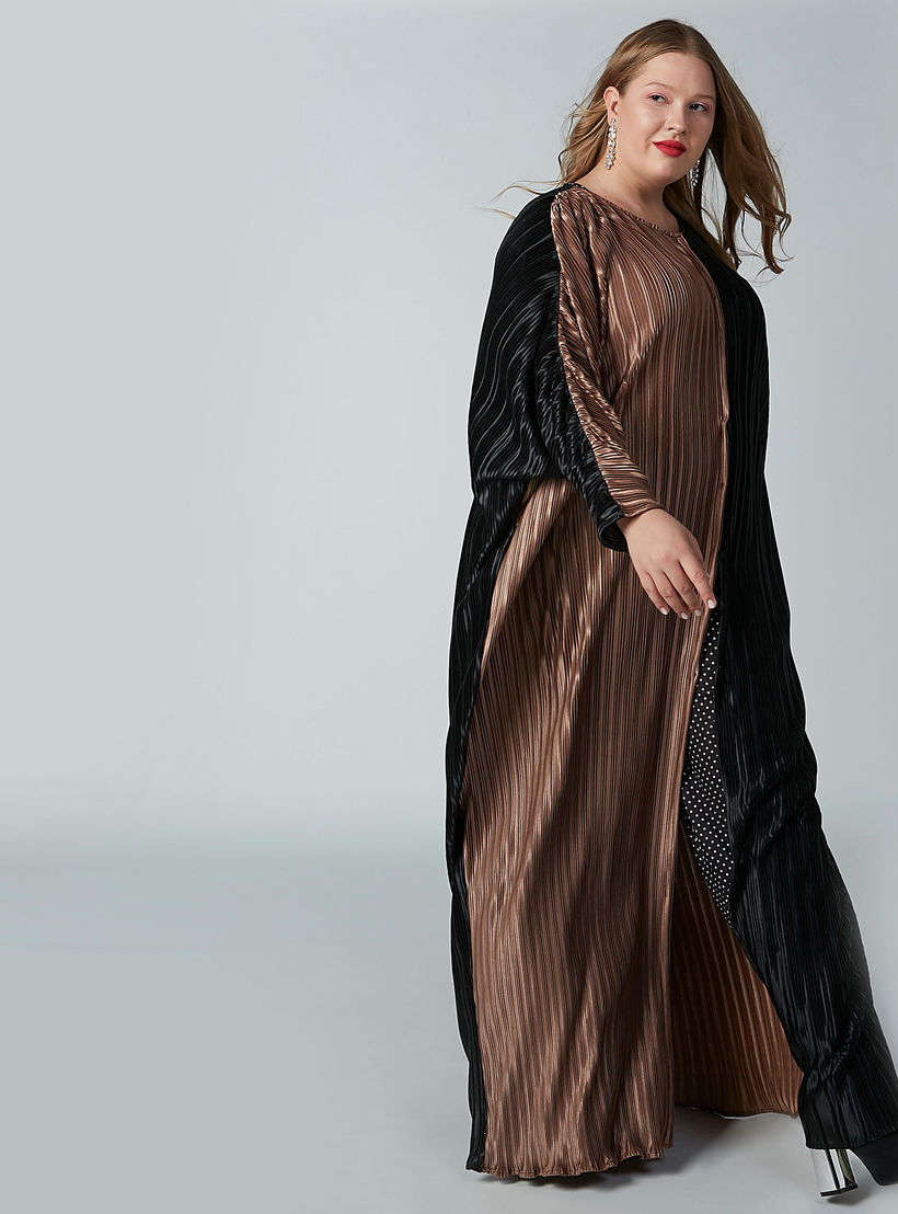 فستان بارز الملمس بياقة مستديرة وأكمام قصيرة-women-clothing-dresses-image-3