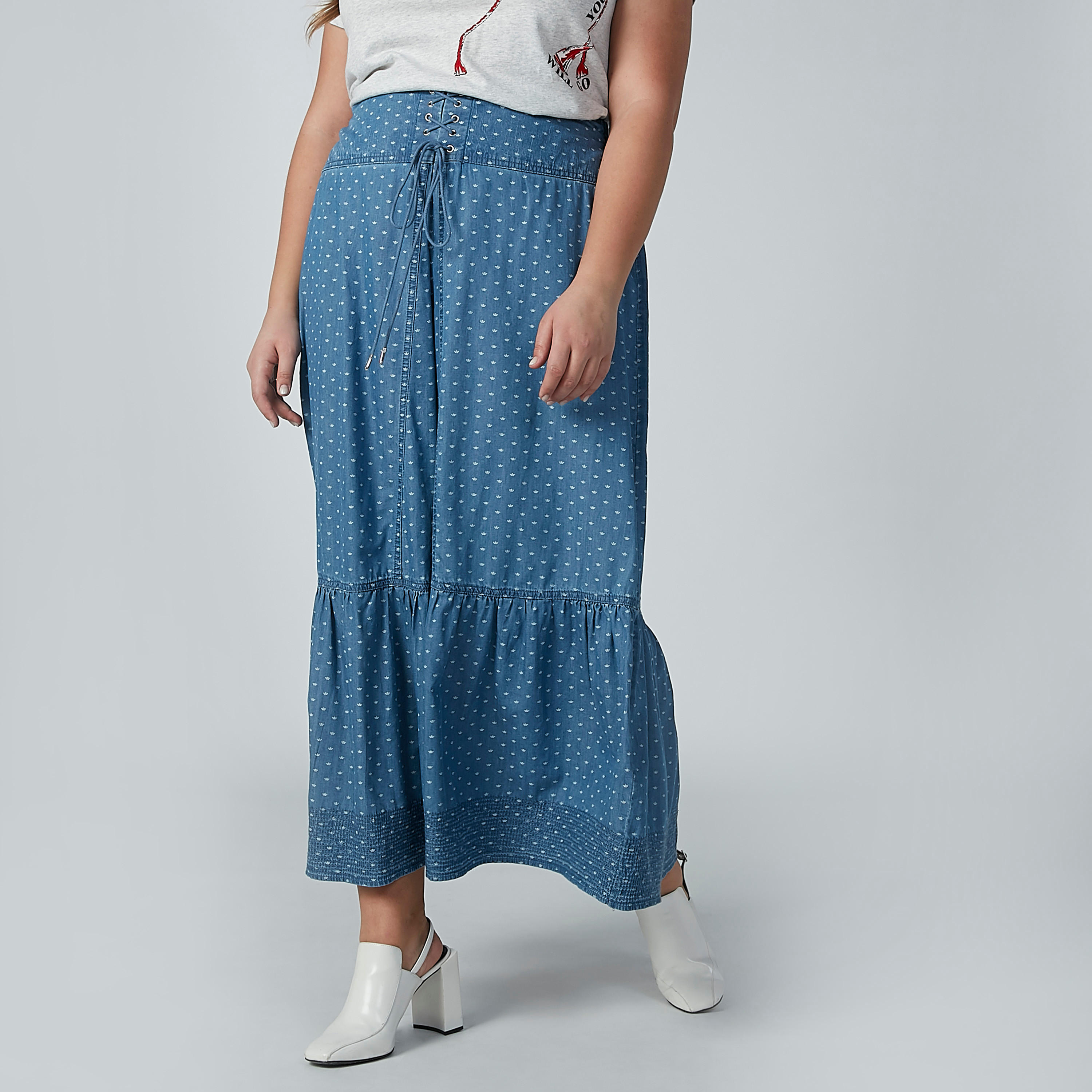 Sustainable Printed A-line Maxi Skirt with Tie Up-women-clothing-bottoms-skirts-image-3