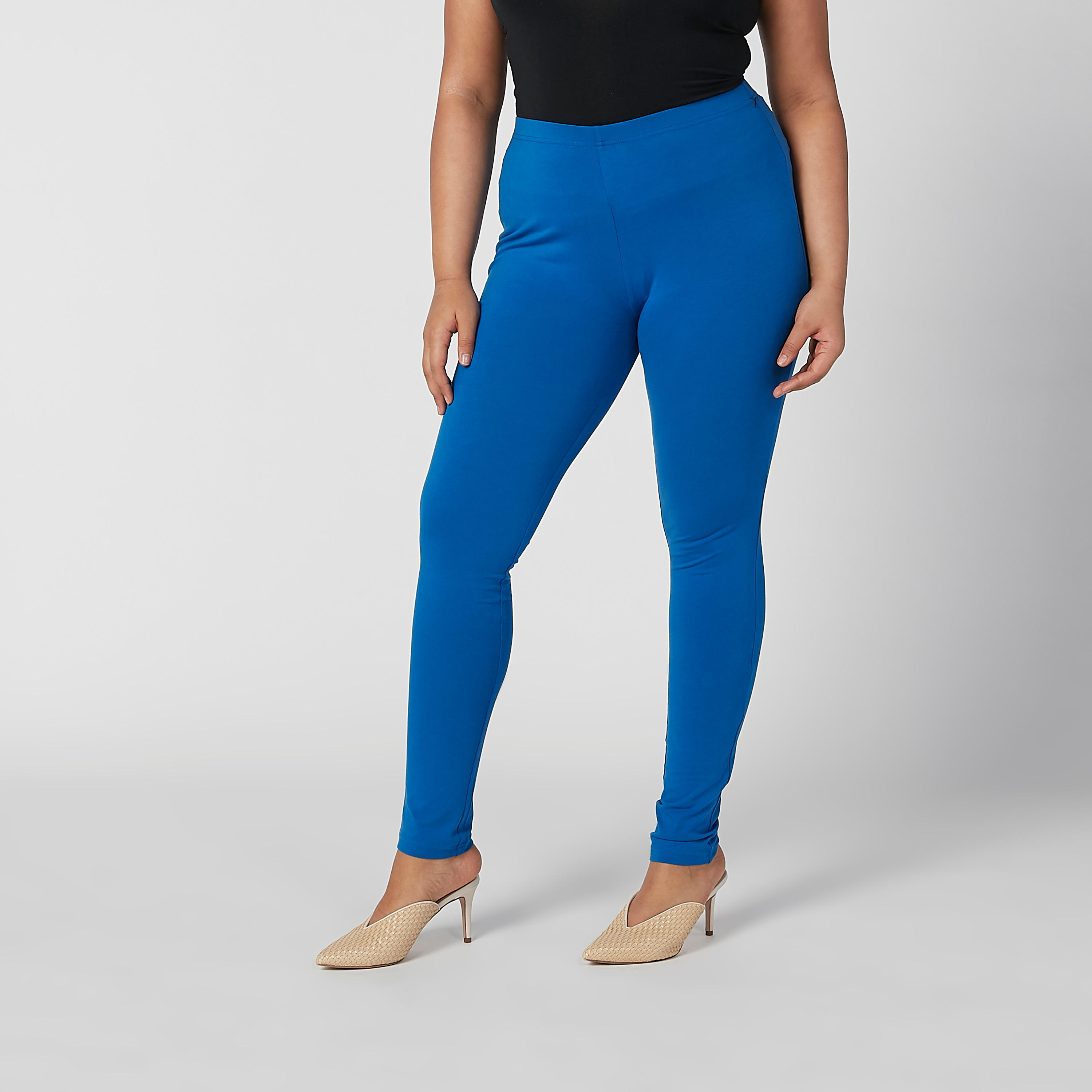 بنطلون ليقنز سادة بخصر مطاطي-women-clothing-bottoms-leggings-image-1