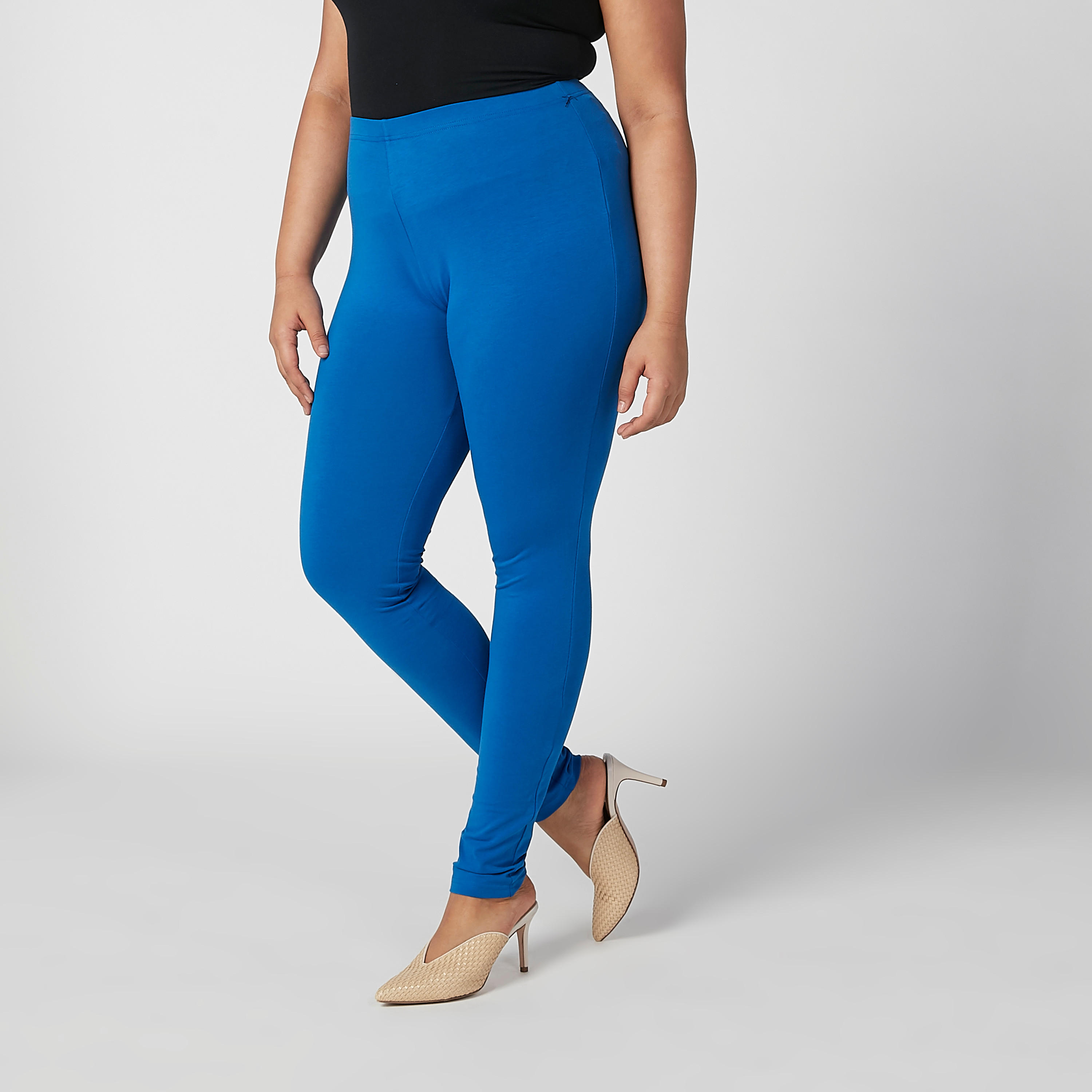 بنطلون ليقنز سادة بخصر مطاطي-women-clothing-bottoms-leggings-image-3