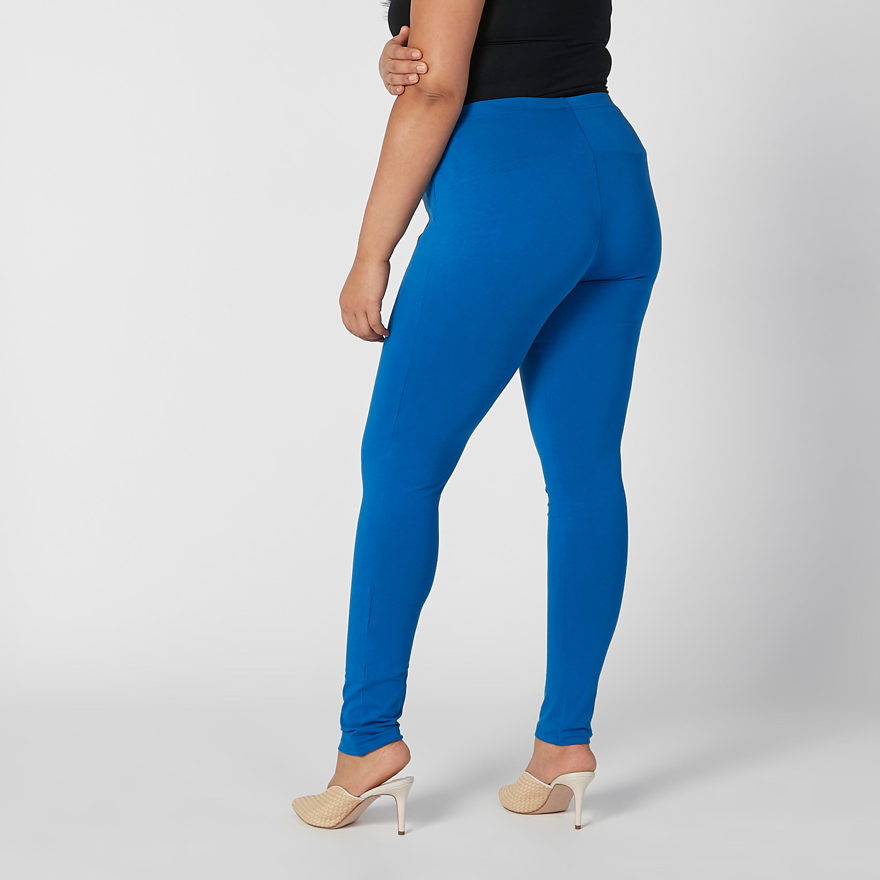 بنطلون ليقنز سادة بخصر مطاطي-women-clothing-bottoms-leggings-image-4