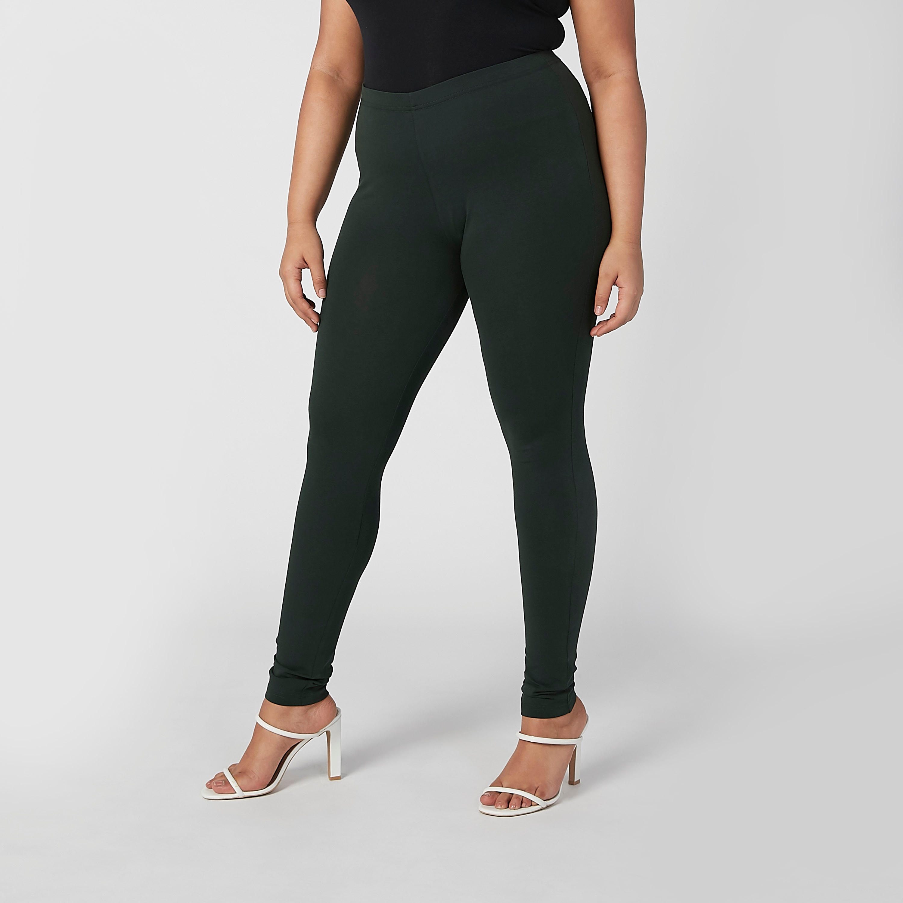 بنطلون ليقنز سادة بخصر مطاطي-women-clothing-bottoms-leggings-image-1