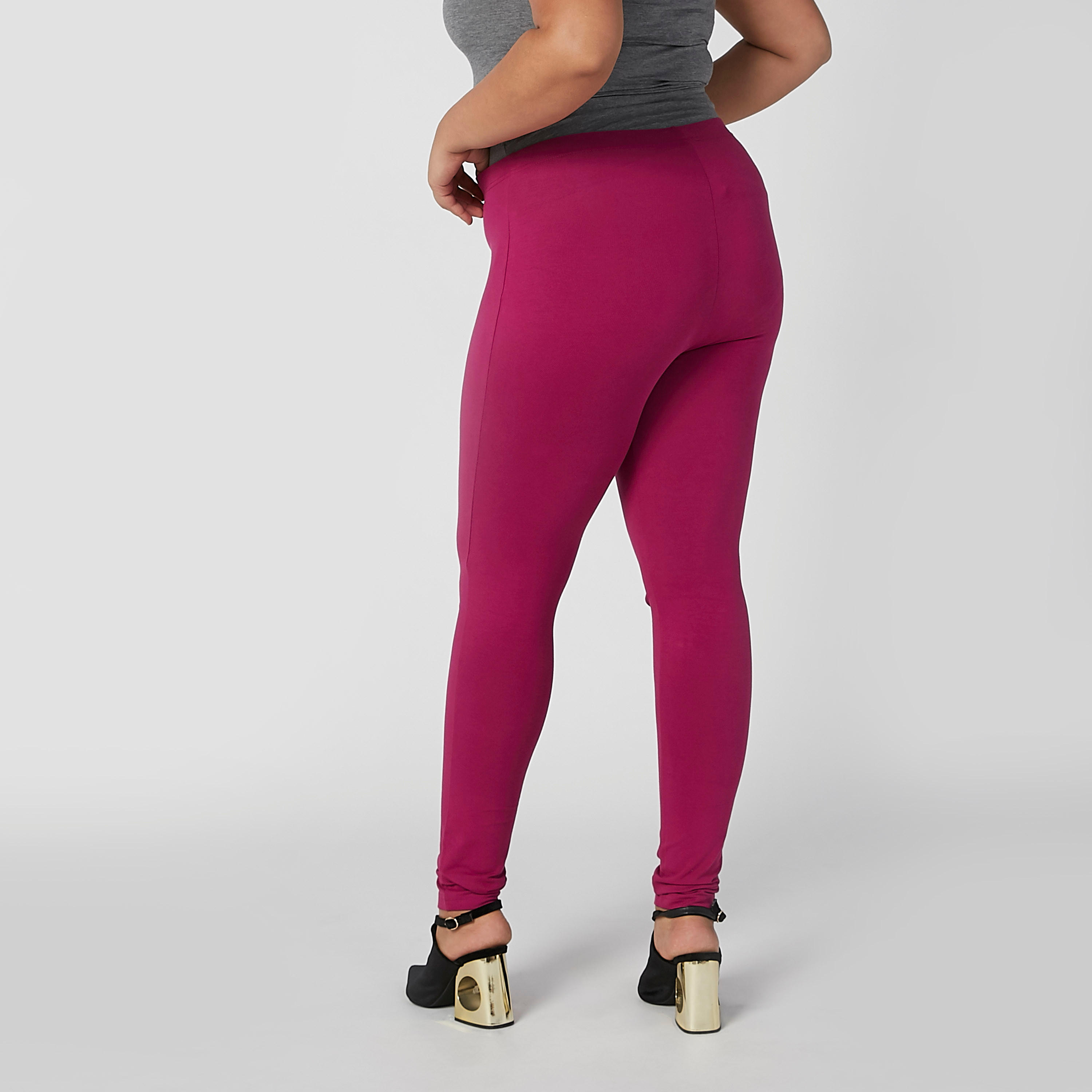 بنطلون ليقنز سادة بخصر مطاطي-women-clothing-bottoms-leggings-image-4
