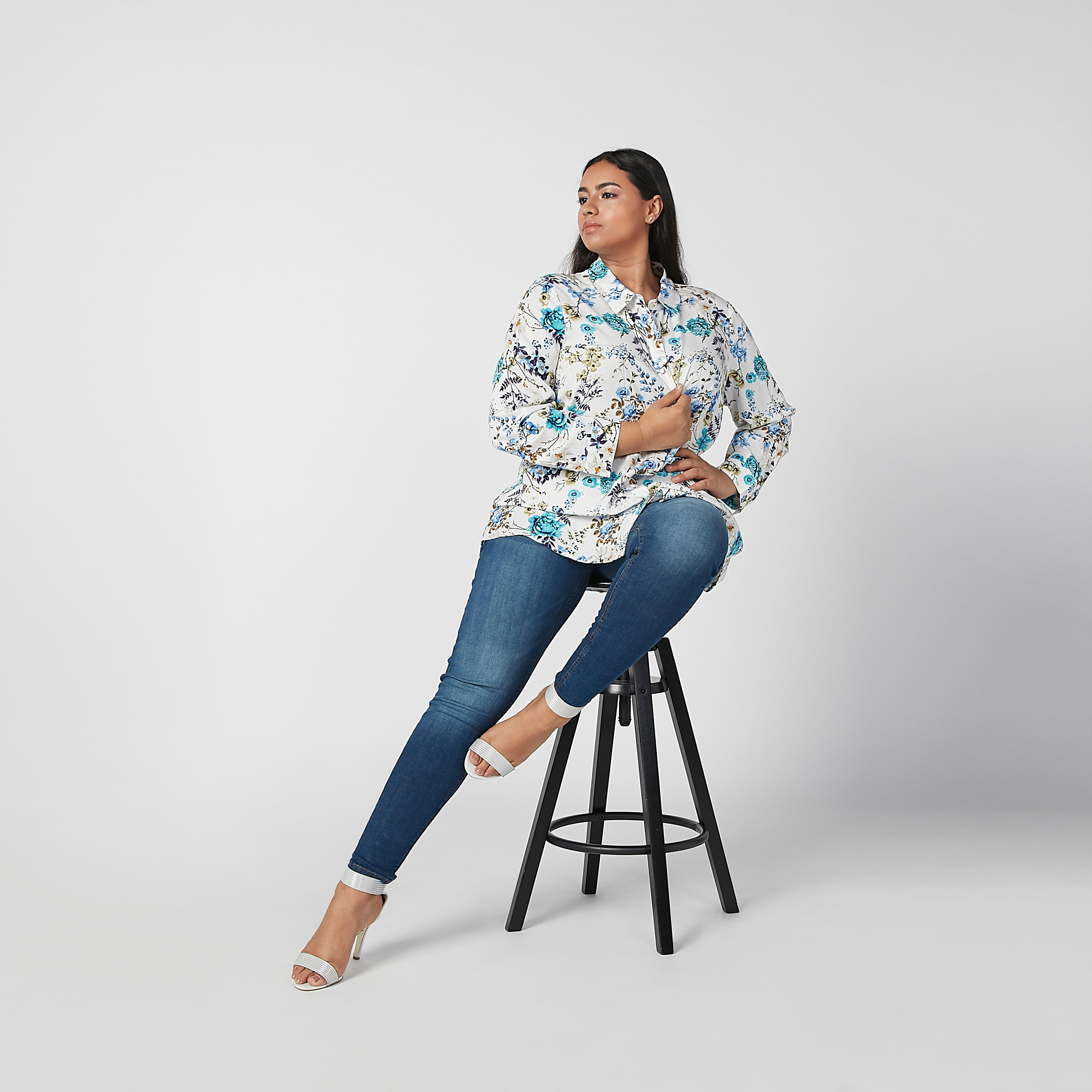 Printed Shirt with Spread Collar and Long Sleeves-women-clothing-shirtsandblouses-blouses-image-5