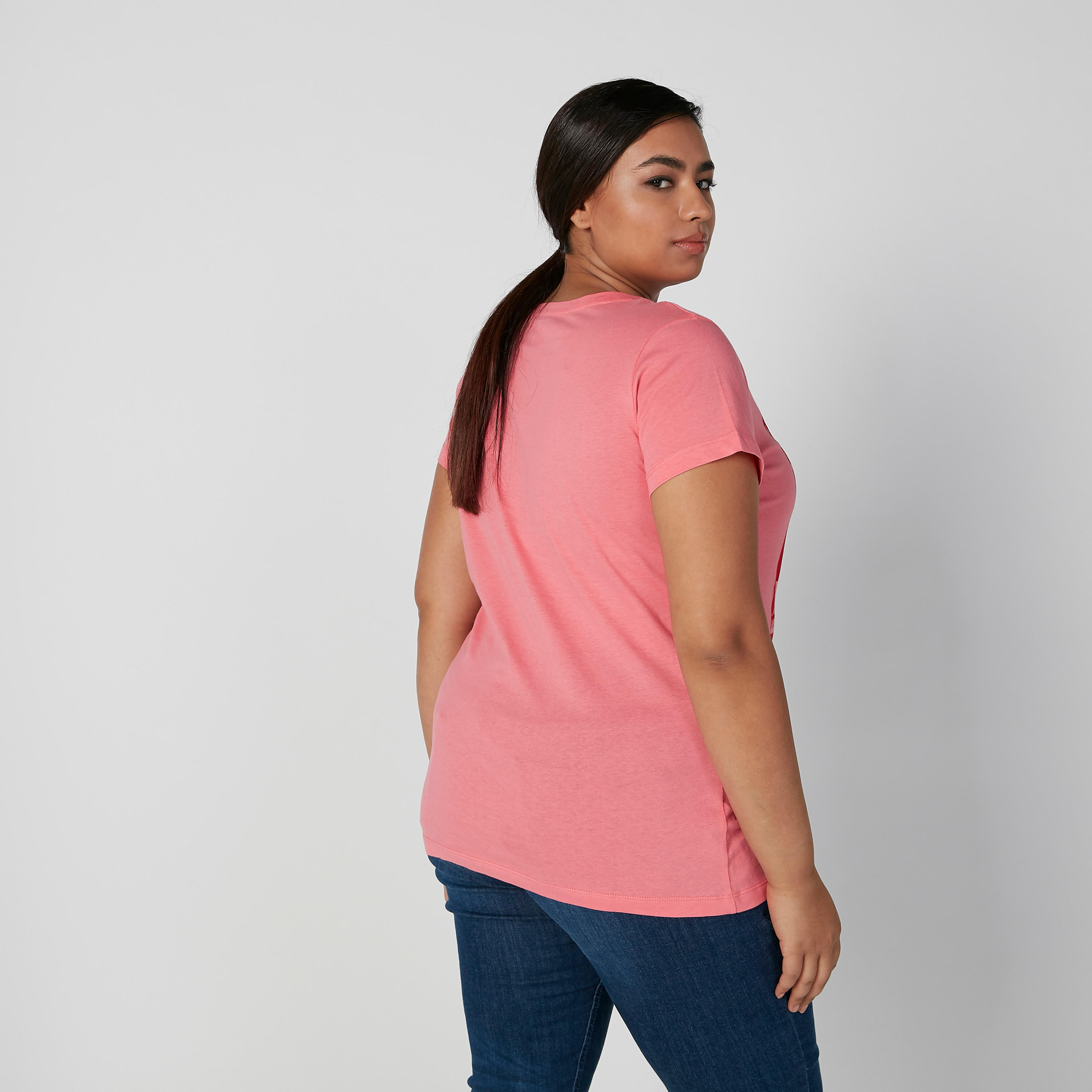 Printed T-shirt with Round Neck and Short Sleeves-women-clothing-tshirts-image-4