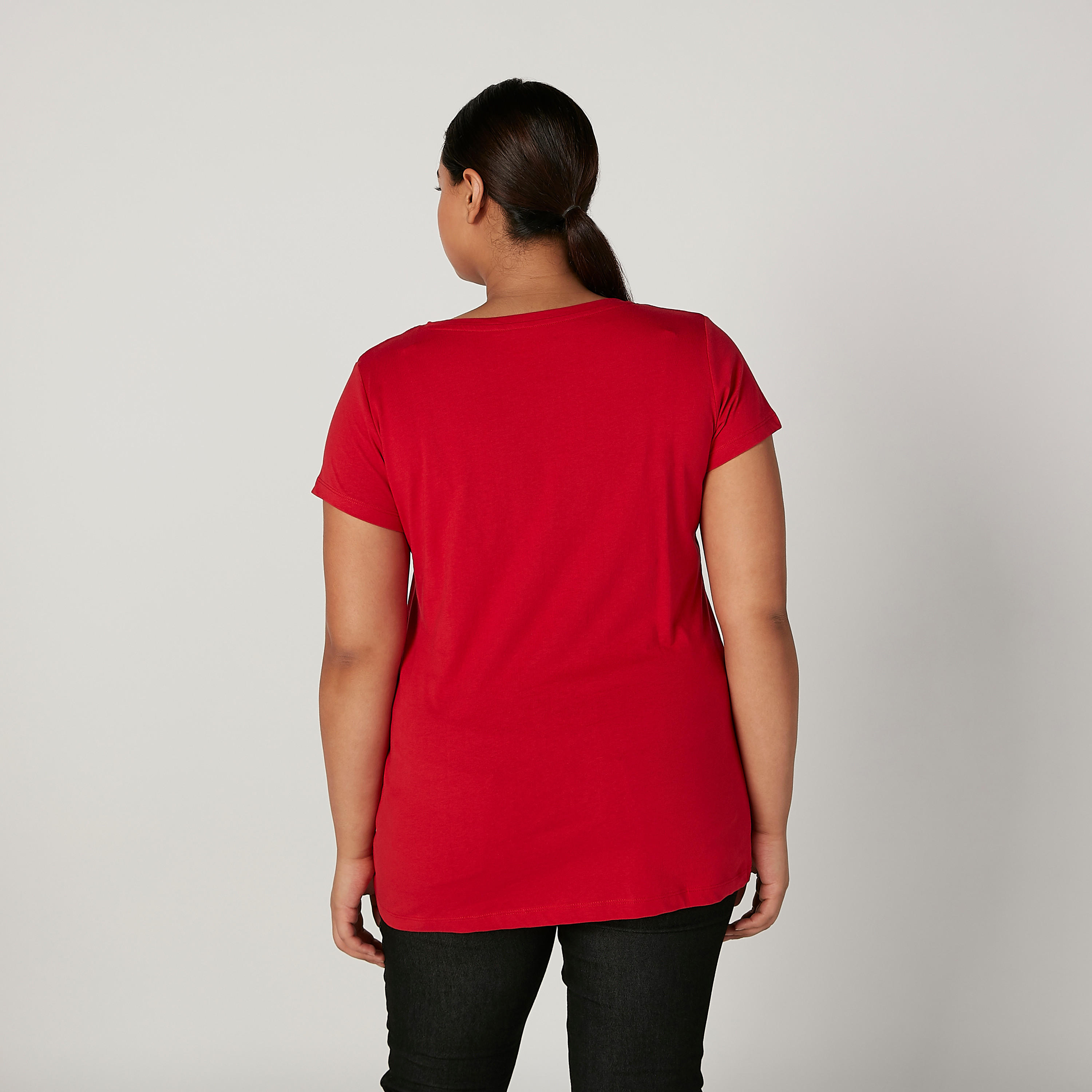 Printed T-shirt with Round Neck and Short Sleeves-women-clothing-tshirts-image-4