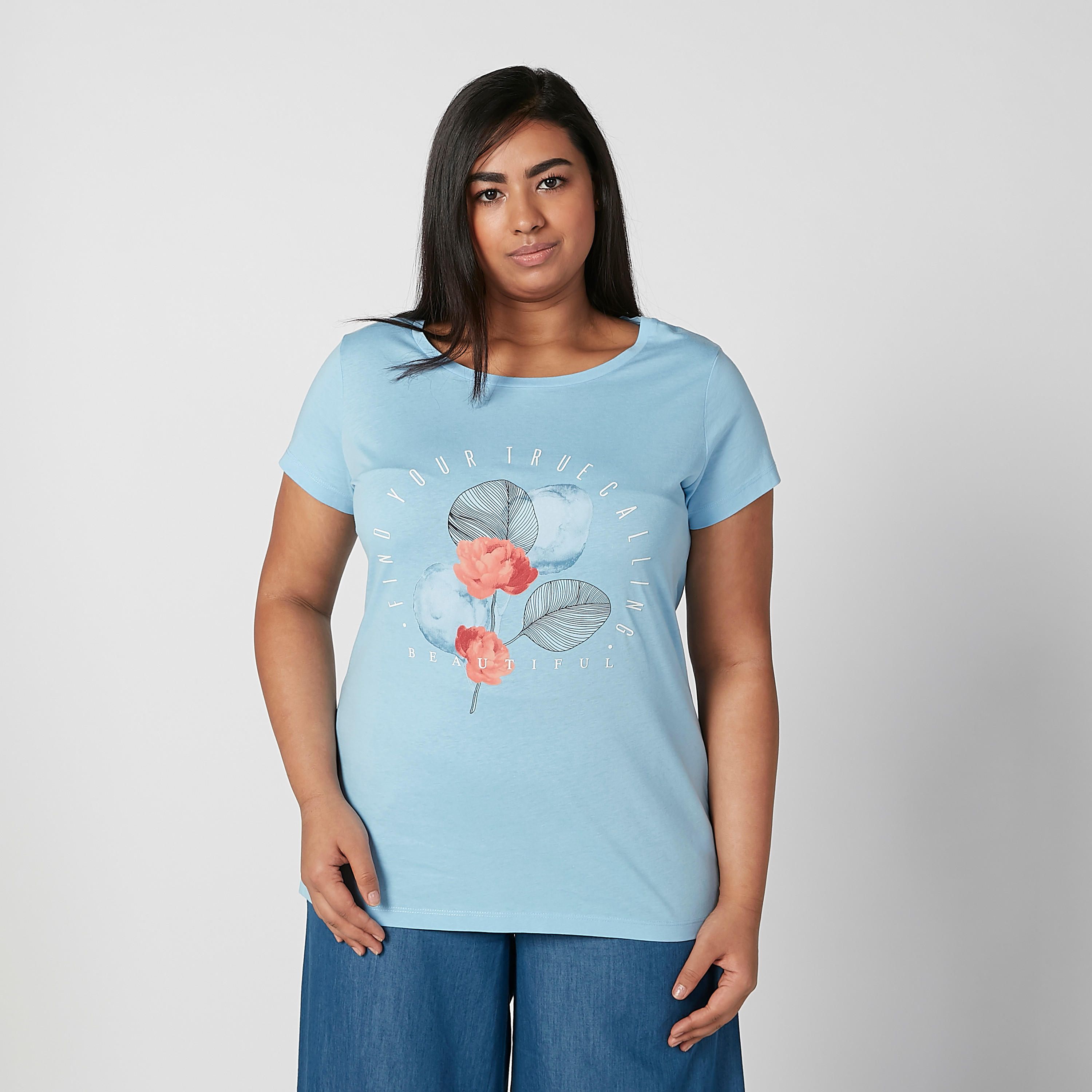 تيشيرت بياقة مستديرة وأكمام قصيرة وطبعات-women-clothing-tshirts-image-4