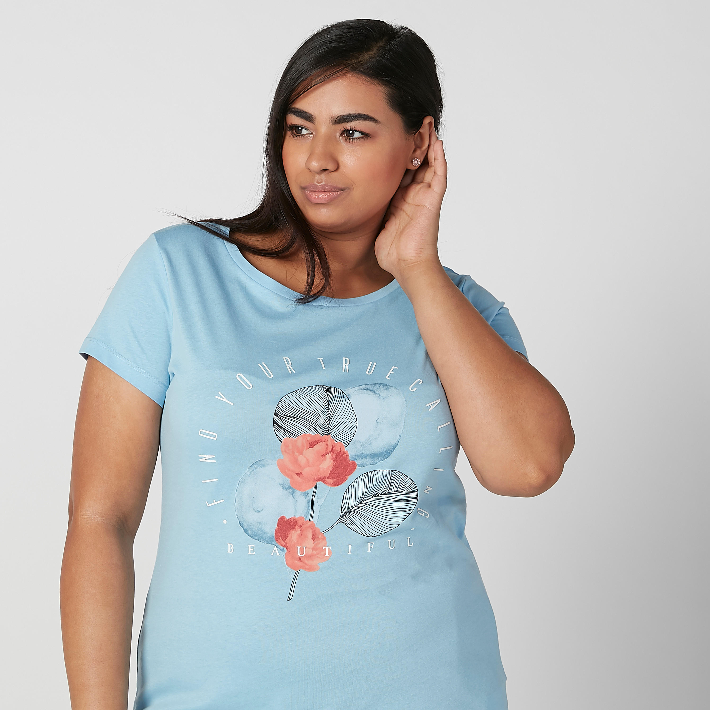 تيشيرت بياقة مستديرة وأكمام قصيرة وطبعات-women-clothing-tshirts-image-2
