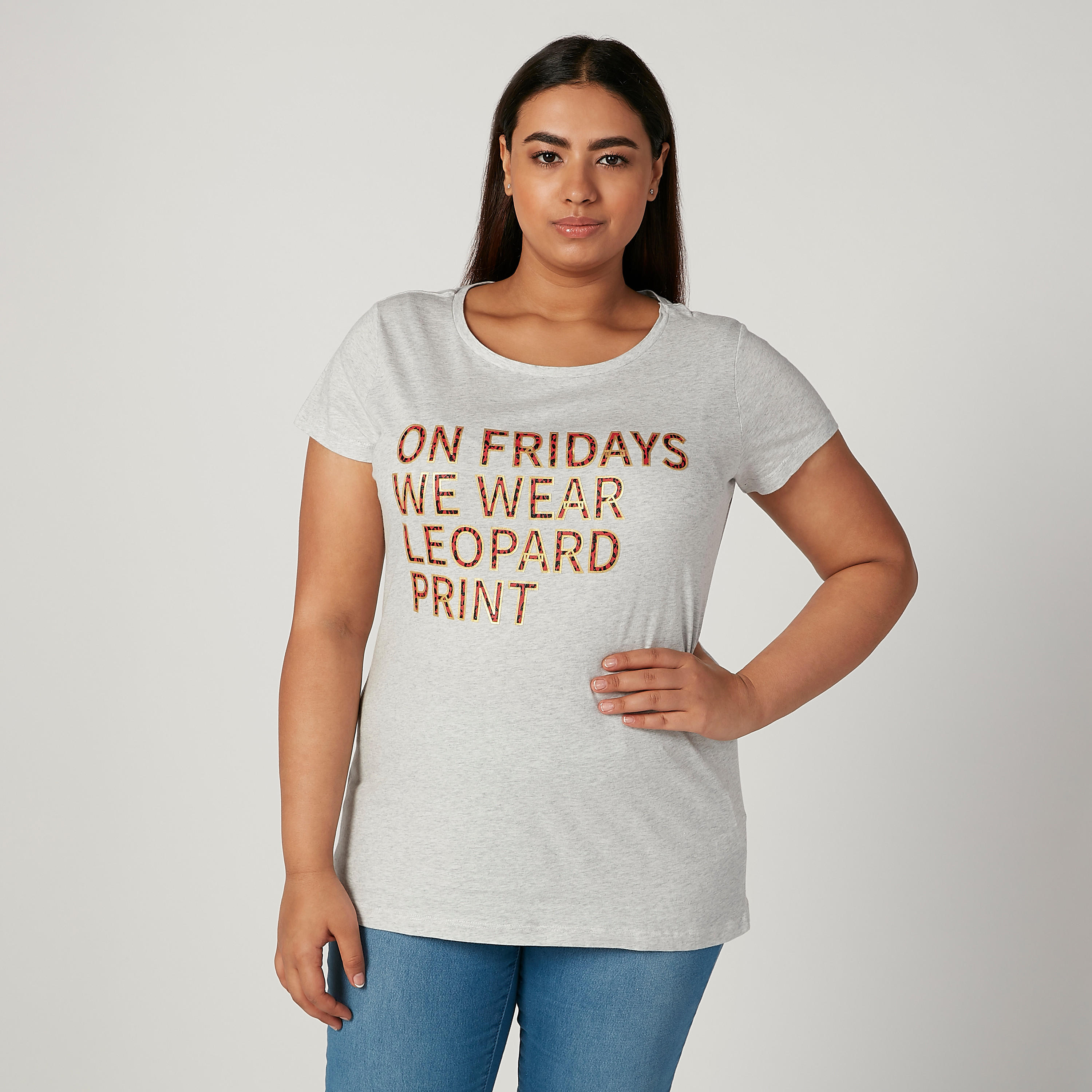 Printed Top with Round Neck and Short Sleeves-women-clothing-tshirts-image-1
