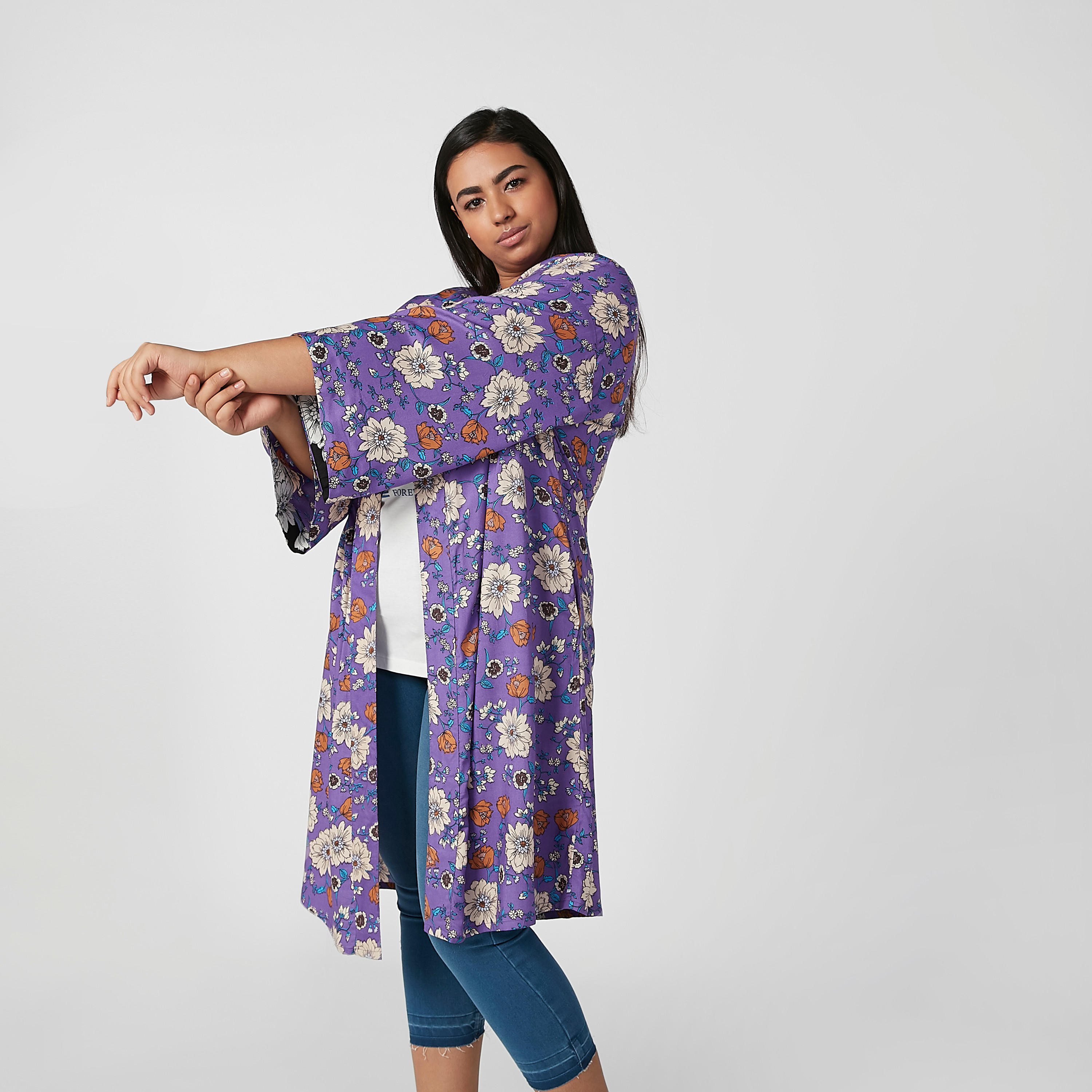 سترة طويلة بأكمام طويلة وطبعات زهرية-women-winterwear-cardigansandjumpers-cardigans-image-2