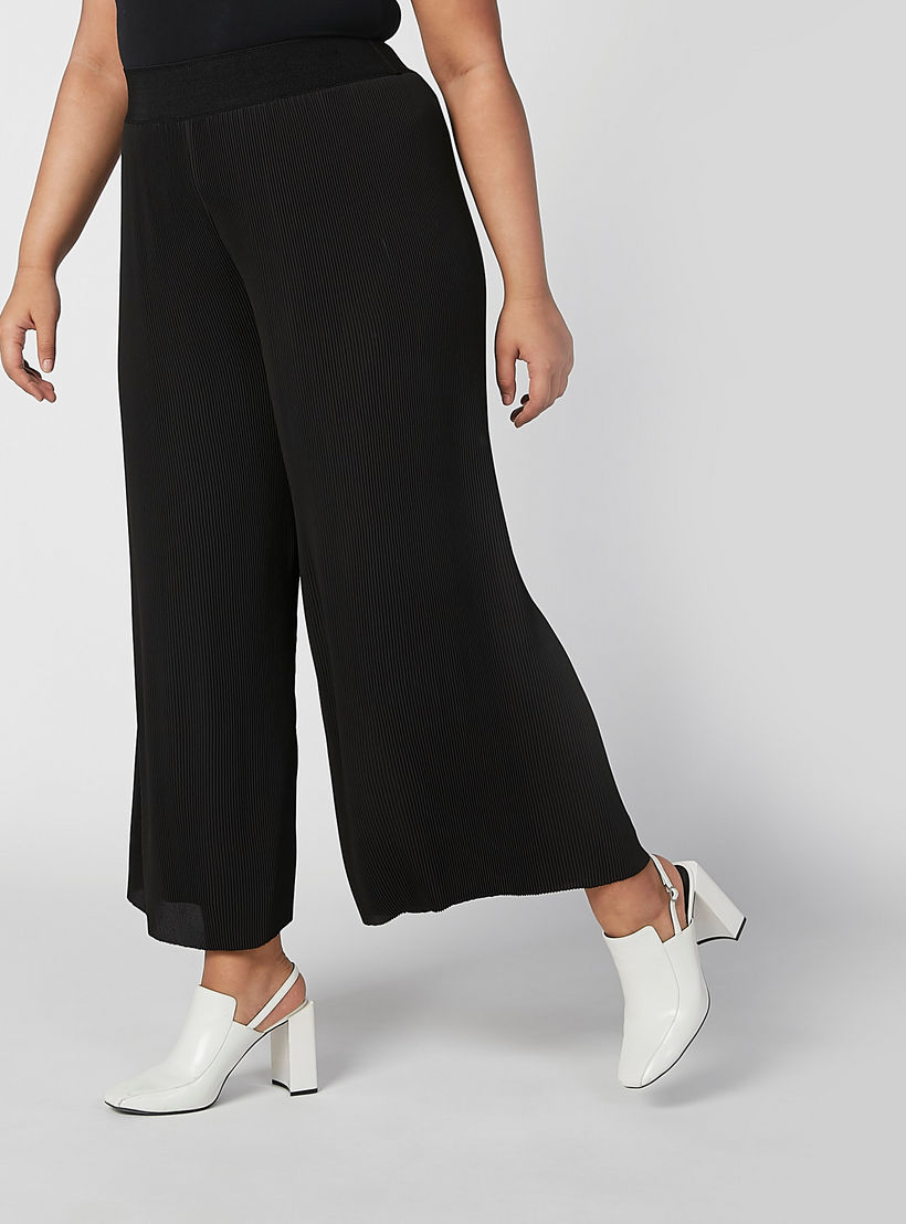 بنطلون بالازو بارز الملمس بخصر مطّاطي-women-clothing-bottoms-trousers-image-1