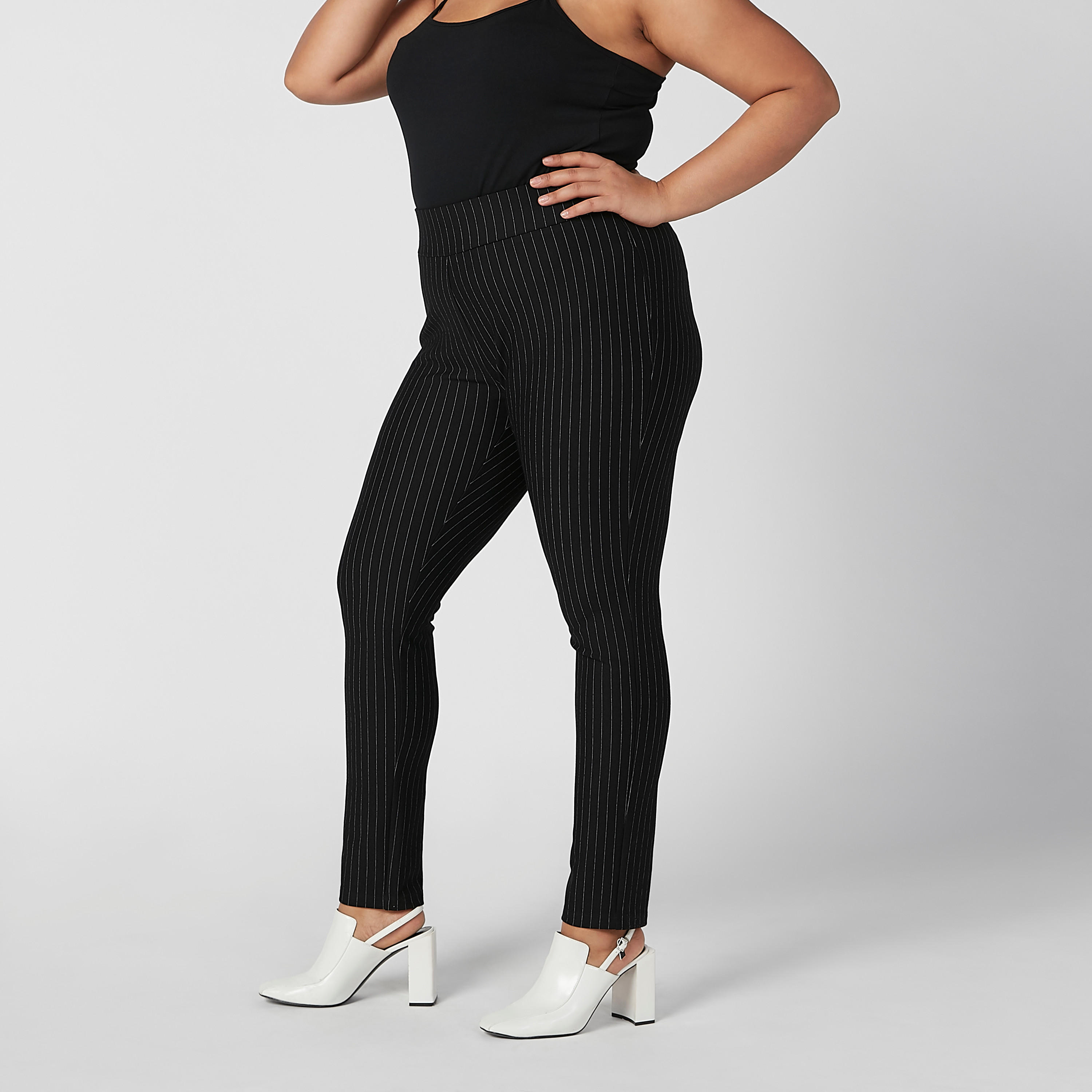 بنطلون مقلم بخصر مطّاطي-women-clothing-bottoms-trousers-image-1