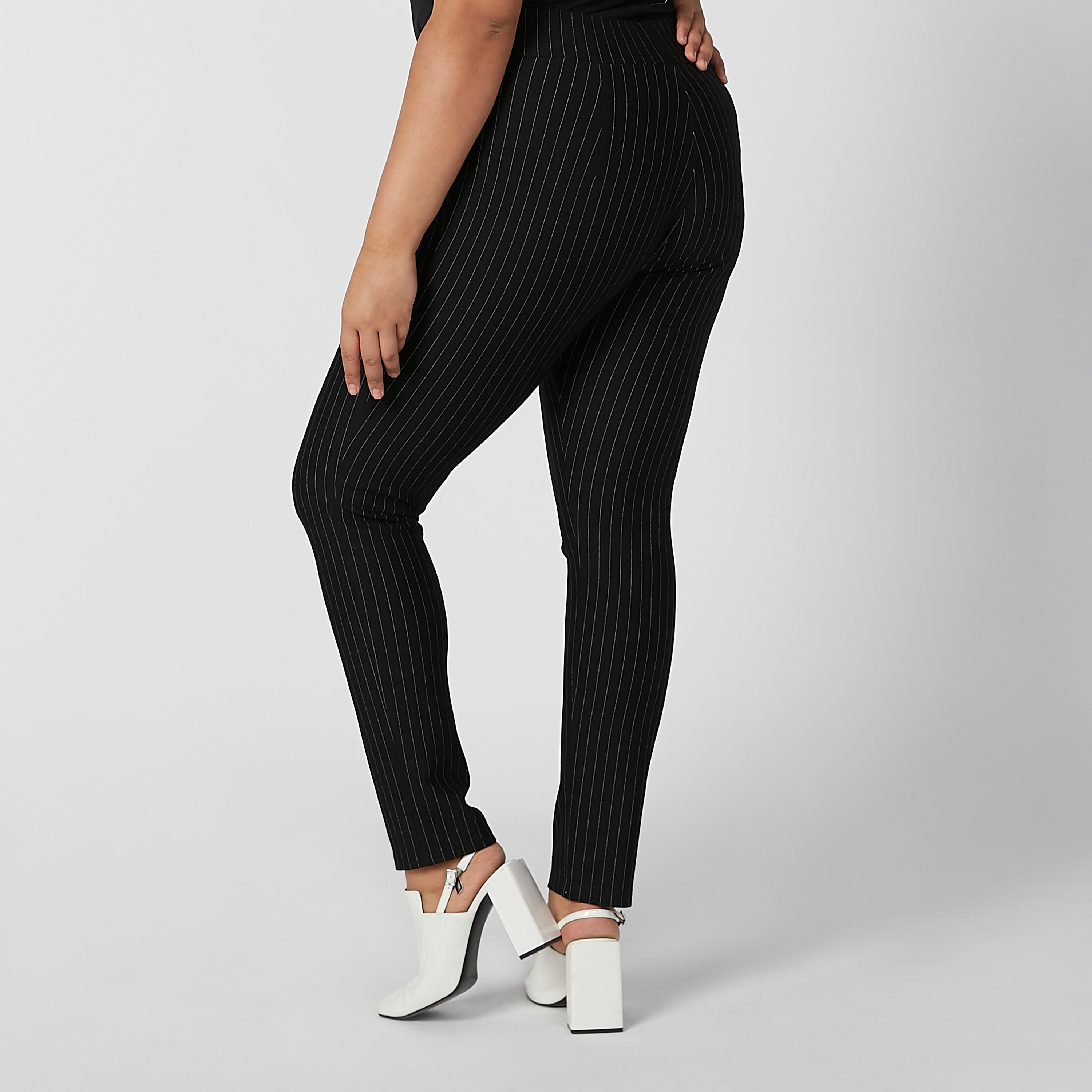 بنطلون مقلم بخصر مطّاطي-women-clothing-bottoms-trousers-image-3
